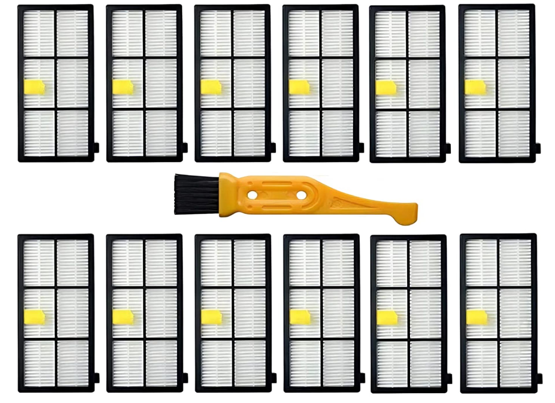 Replacement Filters Compatible with iRobot Roomba 800/900 Series Vacuum Cleaner – 12 Pack - White Standard