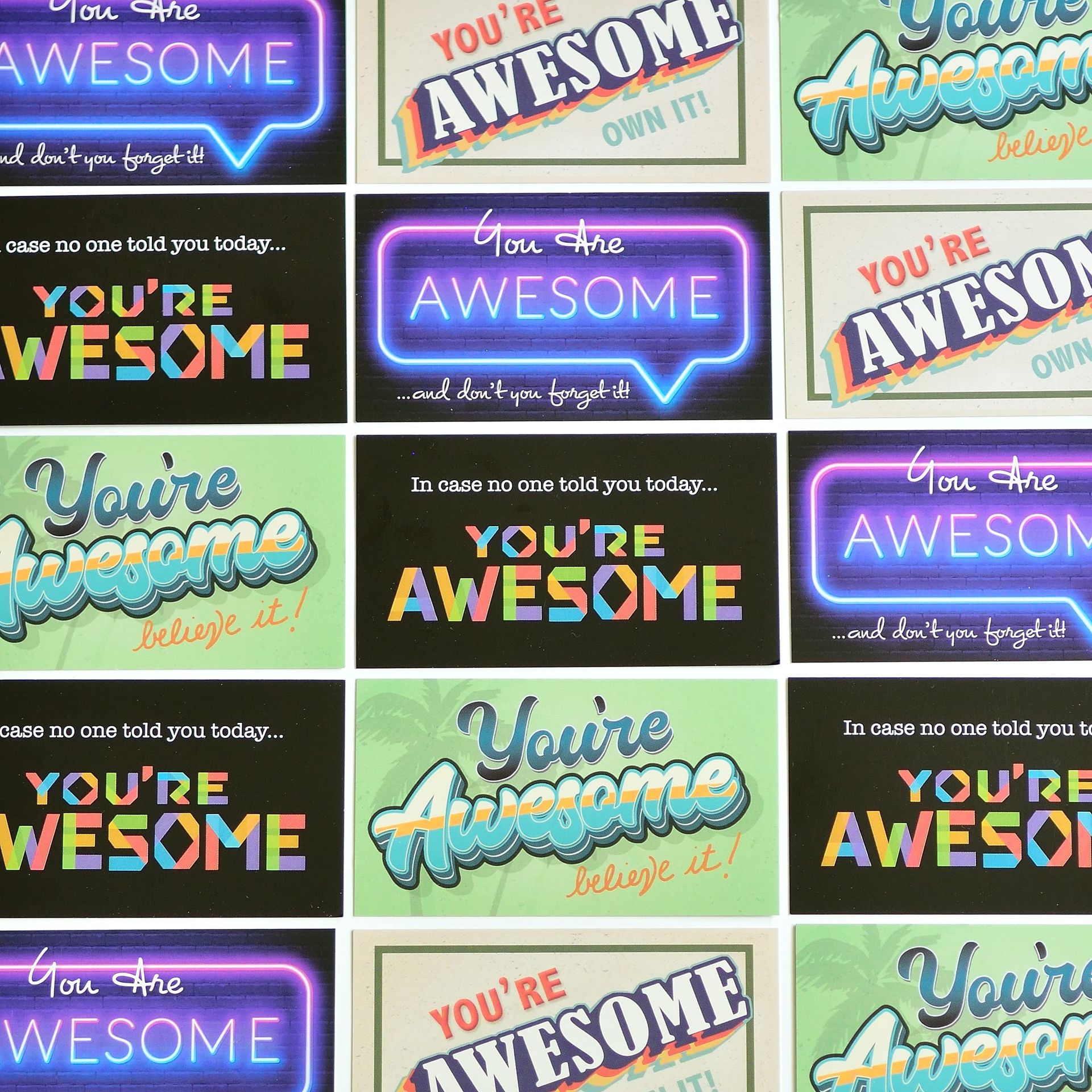 300 Pack You Are Awesome Inspirational Cards - Motivational Business Card Size