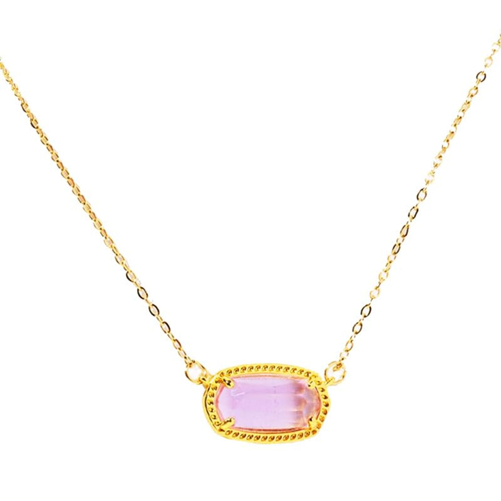 Women's Pendant Birthstone Necklace Adjustable Chain for Birthdays & Special Occasions - Gold February
