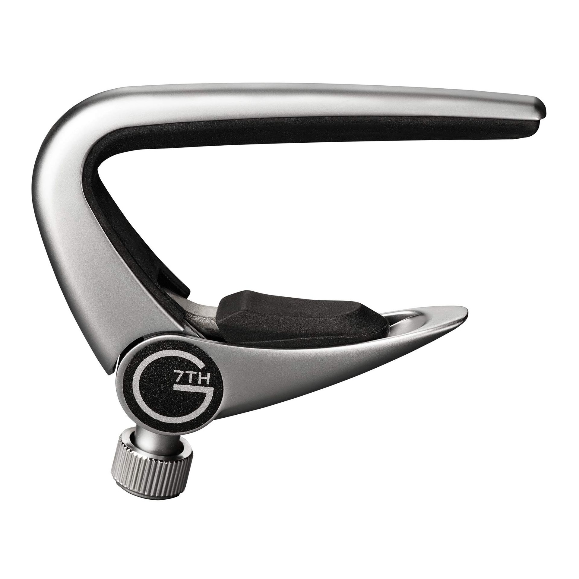 Classical Guitar Capo Lightweight Adjustable Tension Control for Nylon String Guitars - Silver Classical