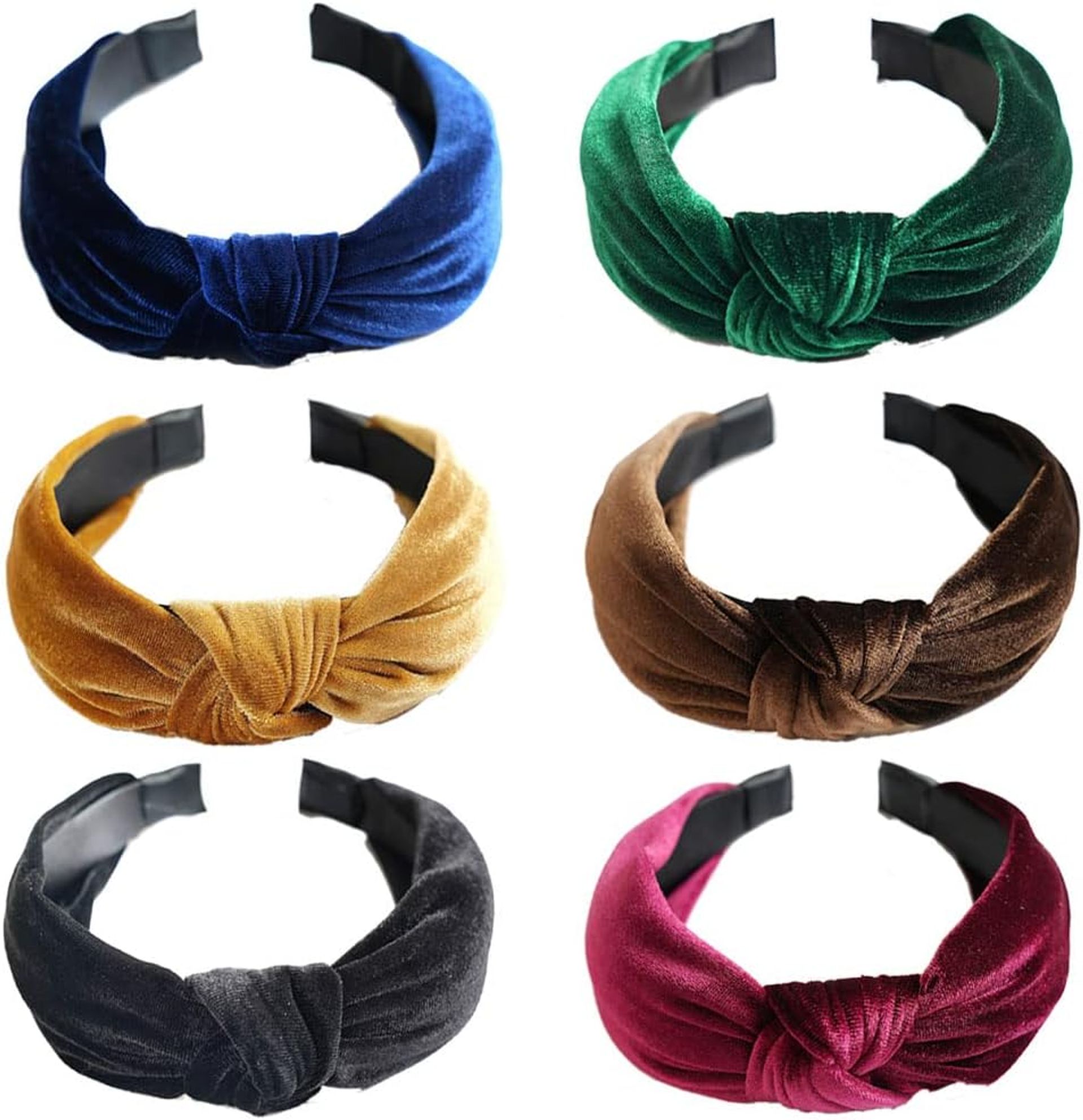 Women's Boho Hair Bands - Vintage Elastic Twisted Headbands, 6 Pack (AIZIYIN)