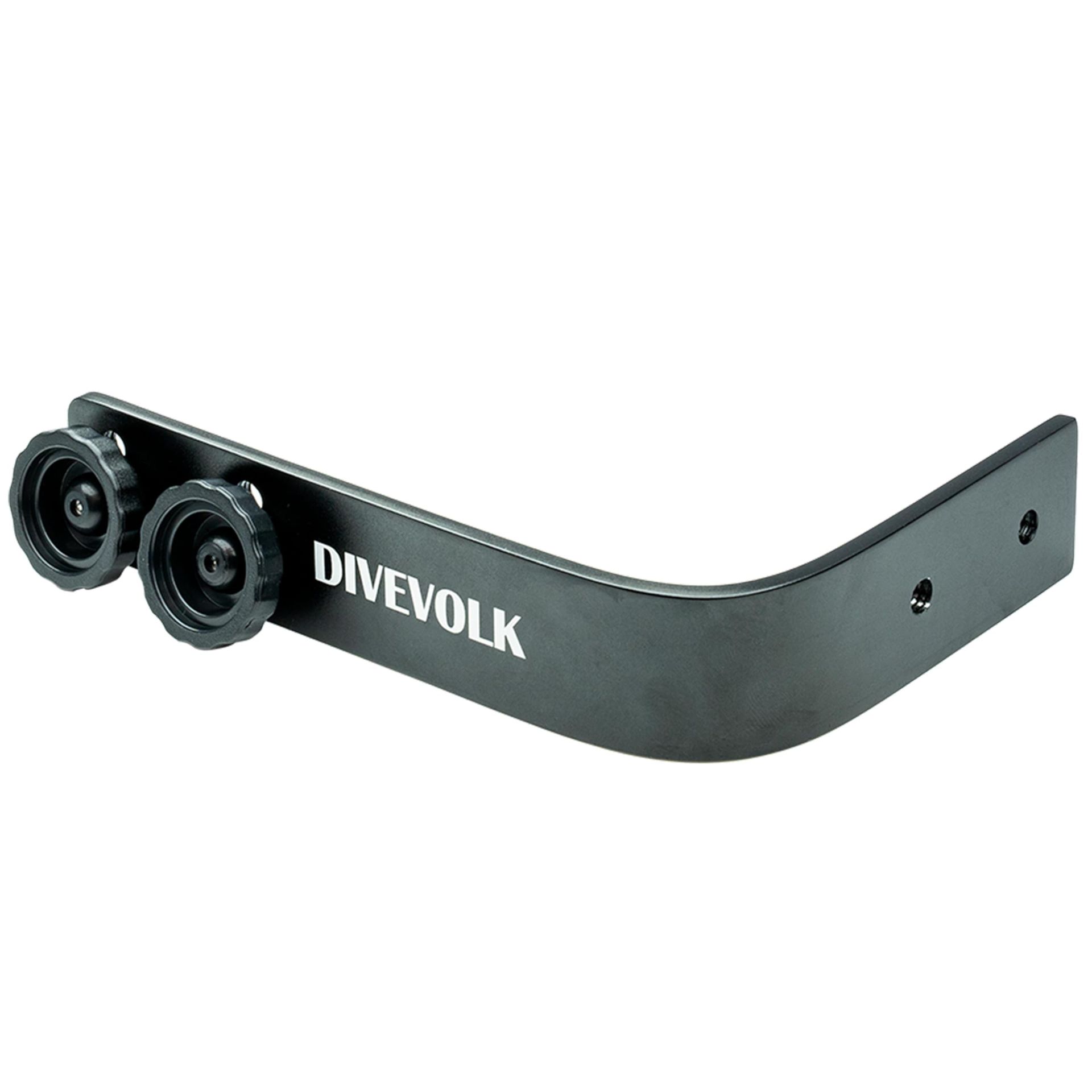 Vertical Horizontal Switching L Bracket Mount for Seatouch 4 Max Underwater Housing Compatible with DIVEVOLK - Silver Aluminium
