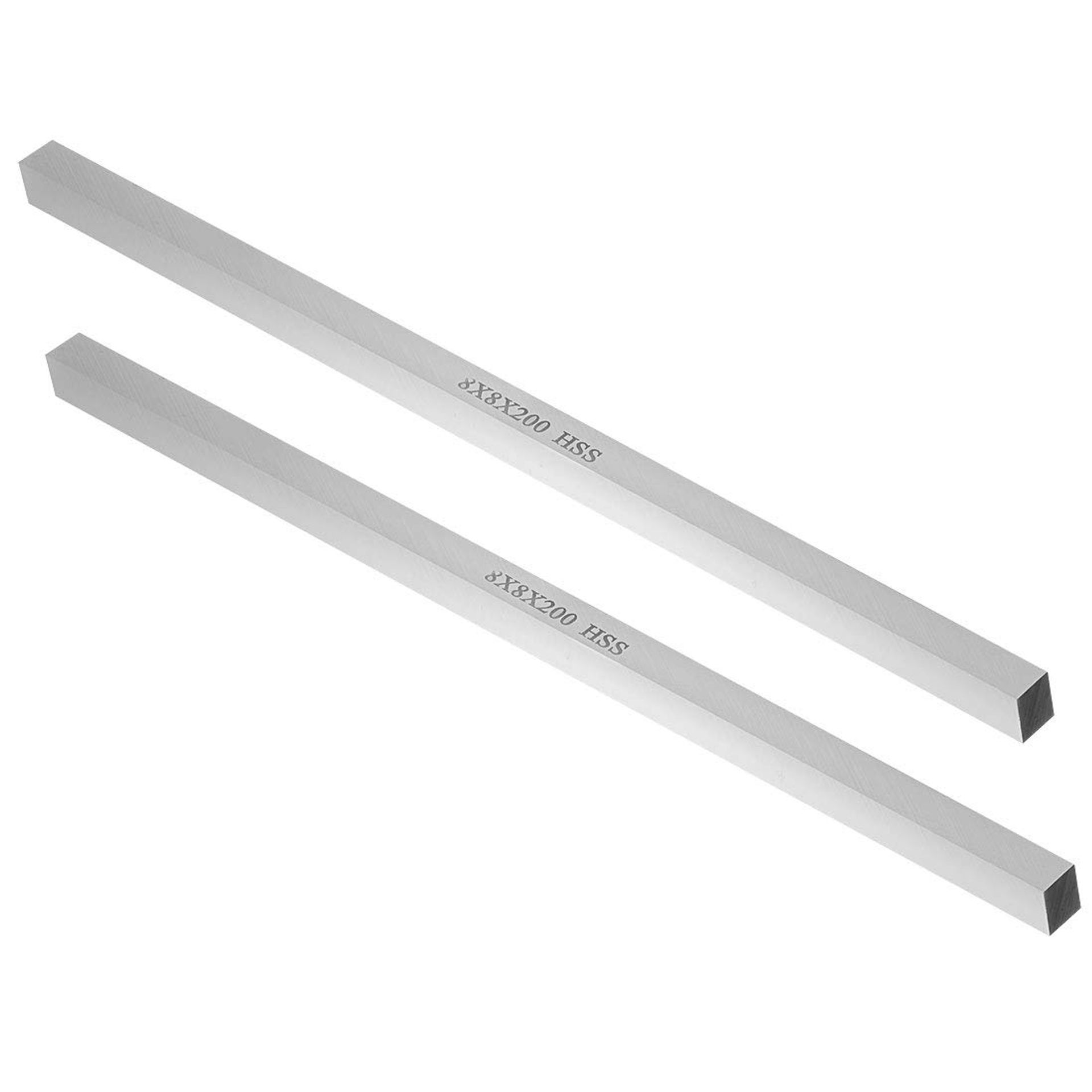 High-Speed Steel Lathe Tool Bits 8mm x 8mm x 200mm - Precision Square Turning Blanks, 2pcs