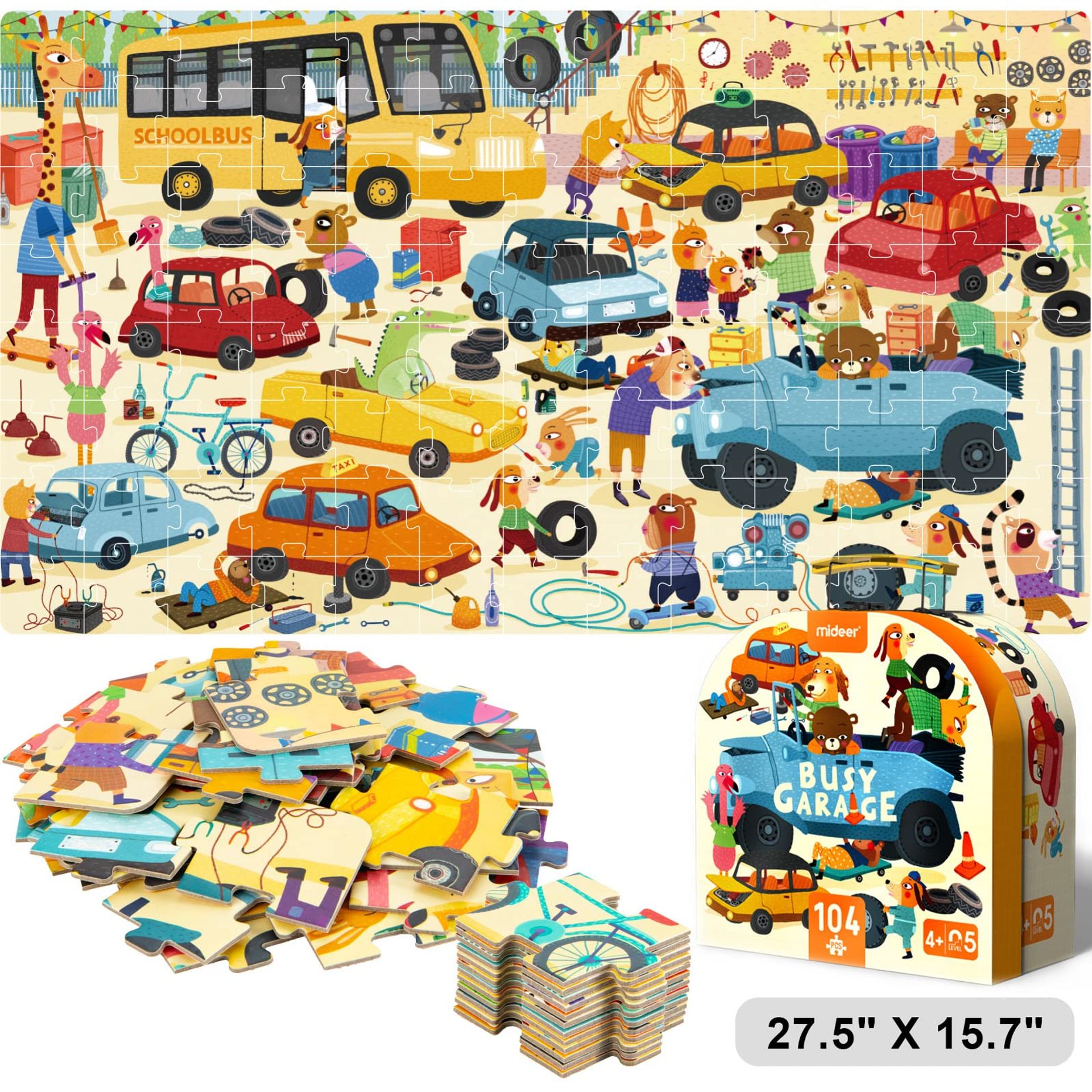 Engaging Floor Jigsaw Puzzles for Kids 4-8, Educational Toys with Storage Box, Ideal for Learning & Play