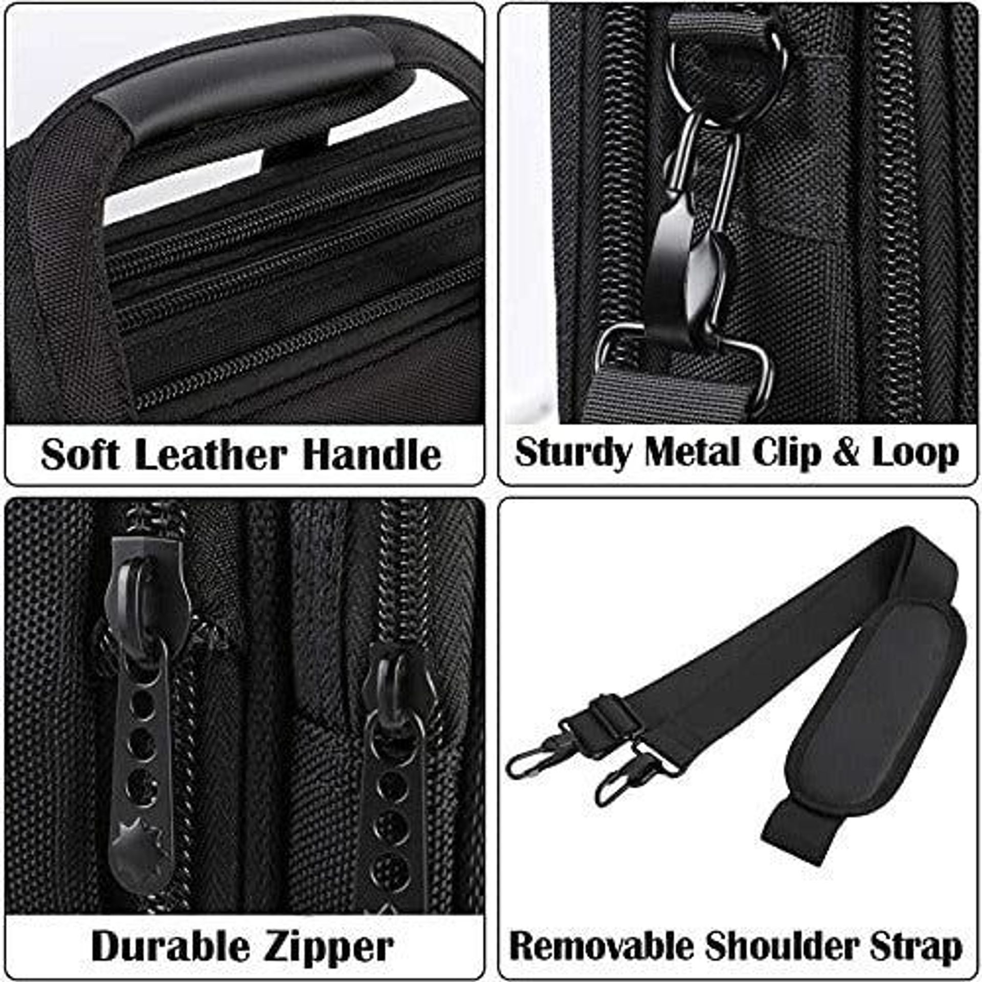 Waterproof Laptop Messenger Bag - Fits 15.6 Inch Notebook, Shoulder Bag With Multiple Pockets