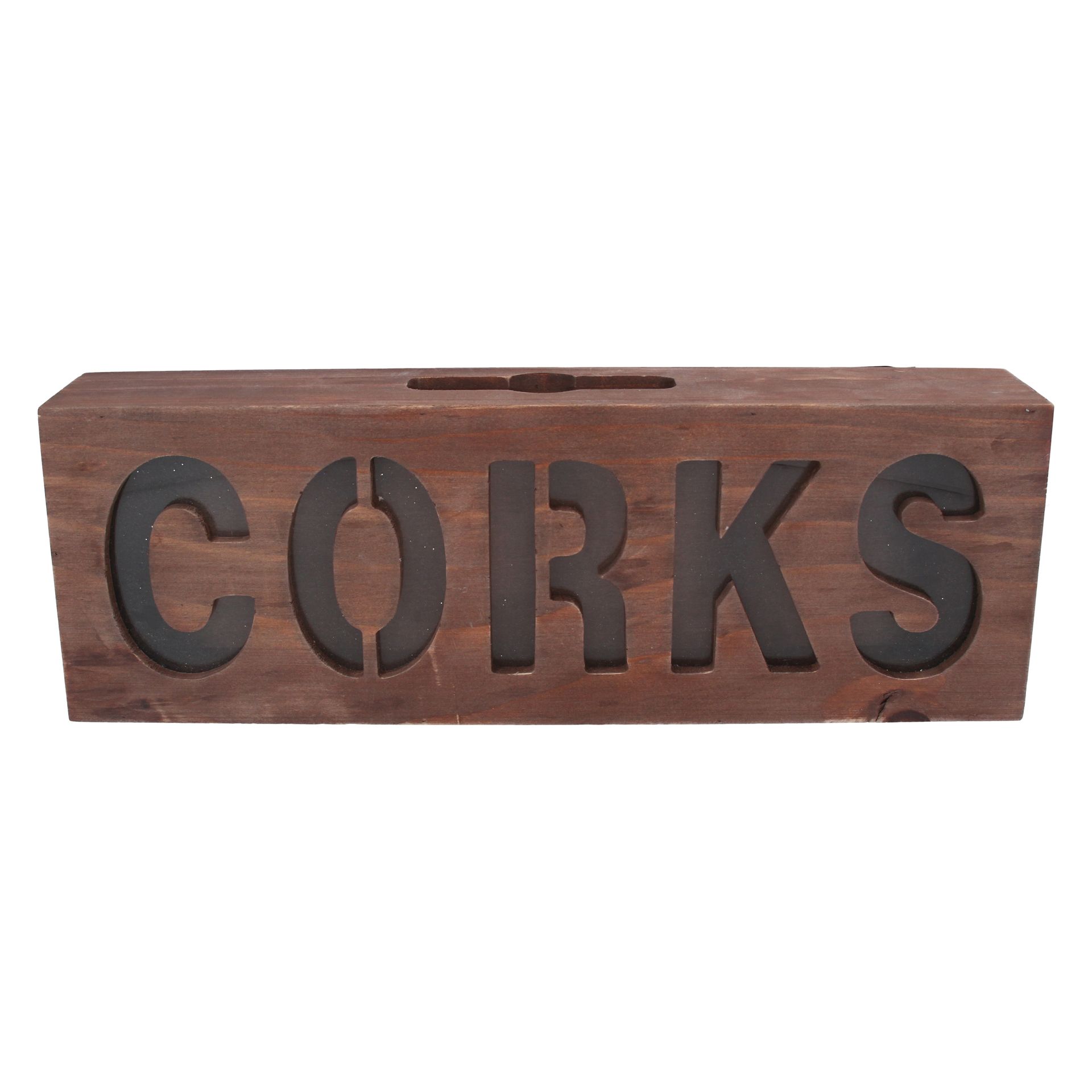 4 x Gisela Graham `Corks` Wood Collecting Box, Lrg               