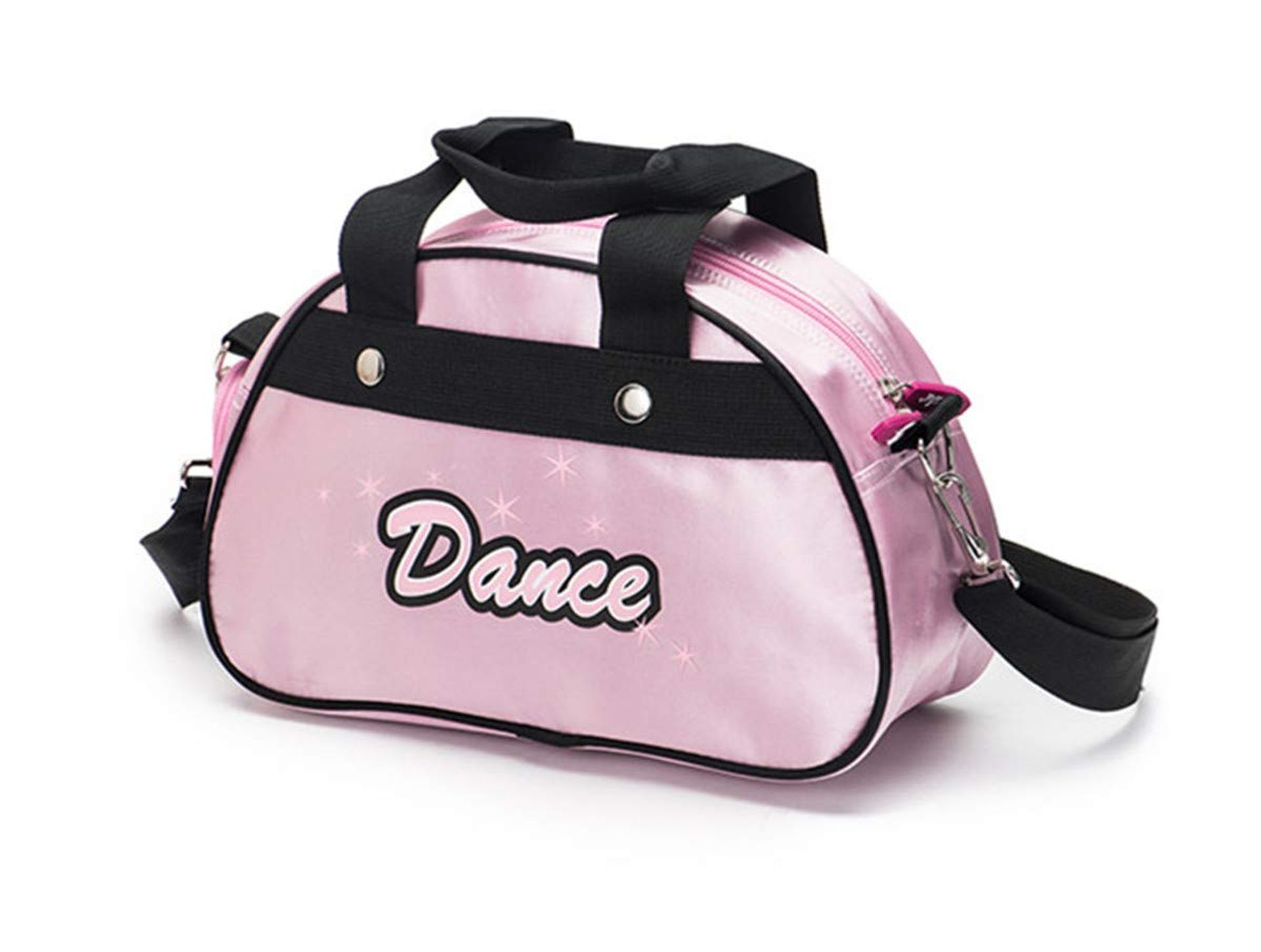 Girls Sports Bag with Shoe Compartment Adjustable Shoulder Strap for Dance, Ballet, Gym and Travel - Pink M