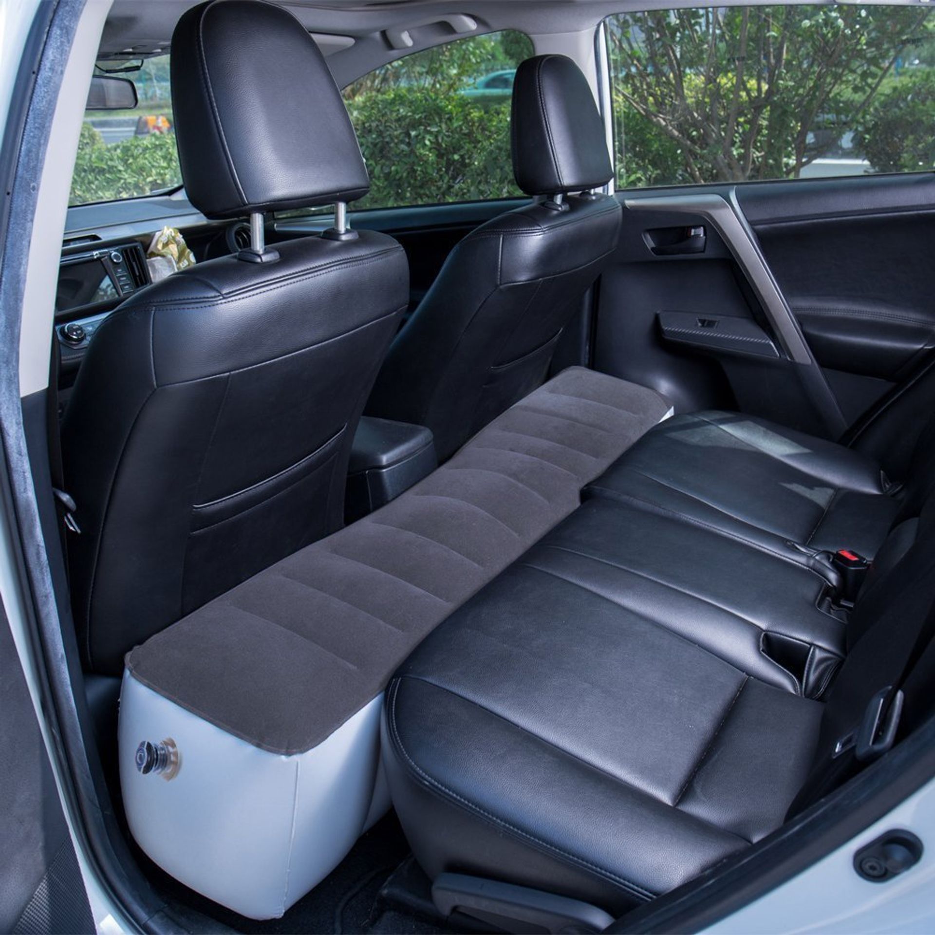 Car Travel Inflatable Mattress Double Bed for SUV, MPV, Sedans and Camping - Grey Mattress Pad Gap