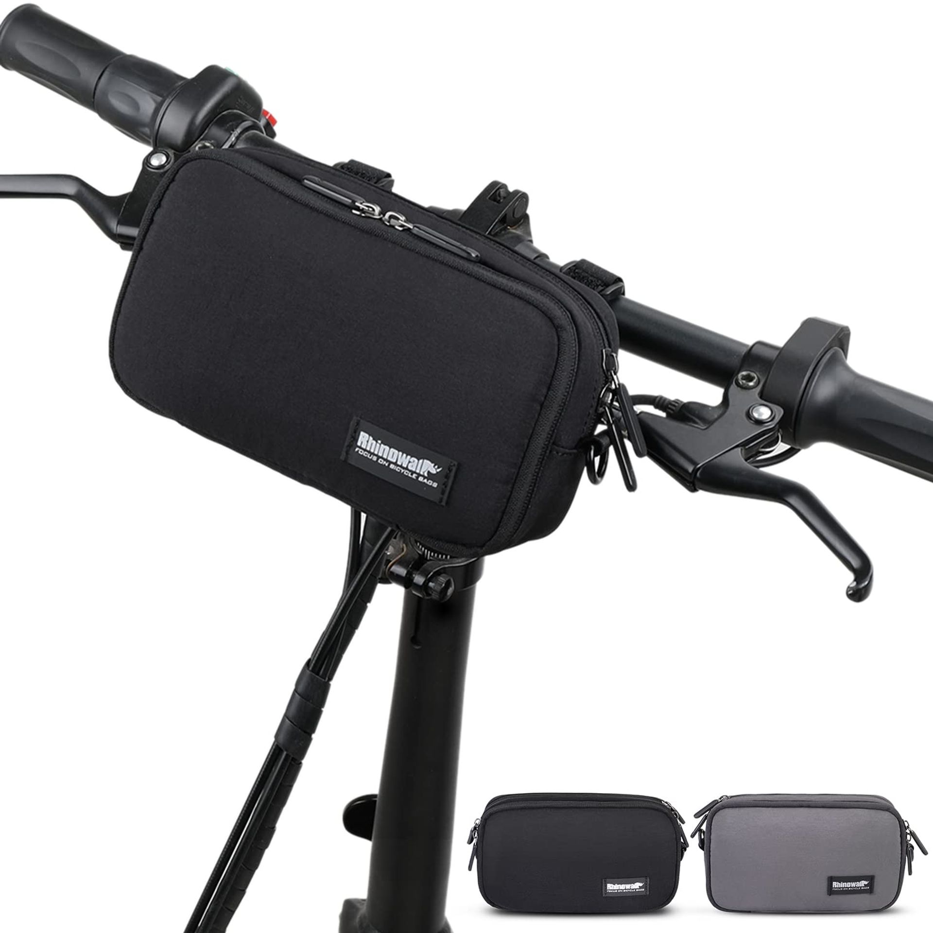 Bike Handlebar Storage Bag with Removable Shoulder Strap, Lightweight & Multifunctional Cycling Pouch