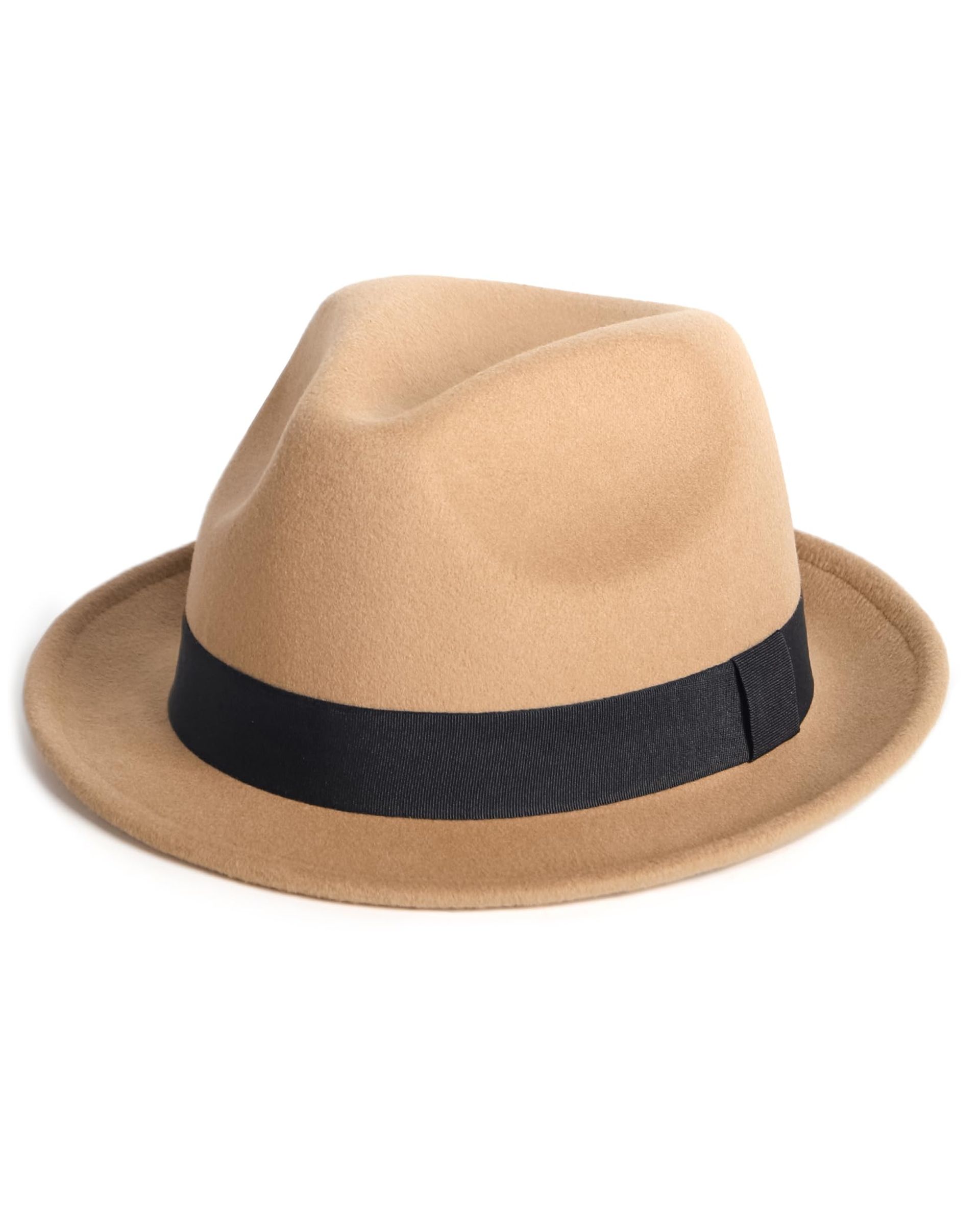 Felt Trilby Fedora Hat with Ribbon, Unisex Small Size Warm Jazz Cap for Stylish Everyday Wear