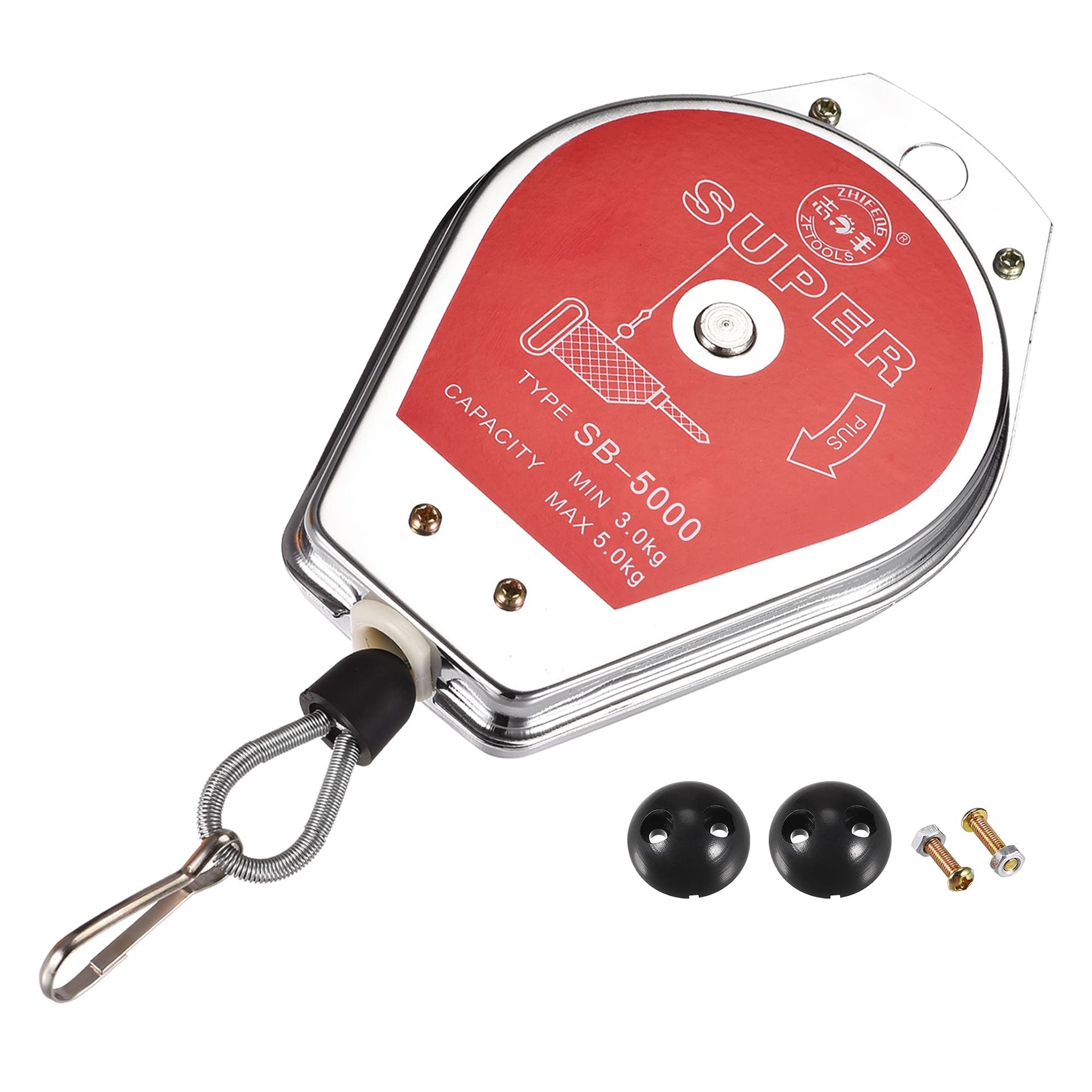 Retractable Spring Balancer Tool Holder 3-5kg Red for Assembly Line with Accessories