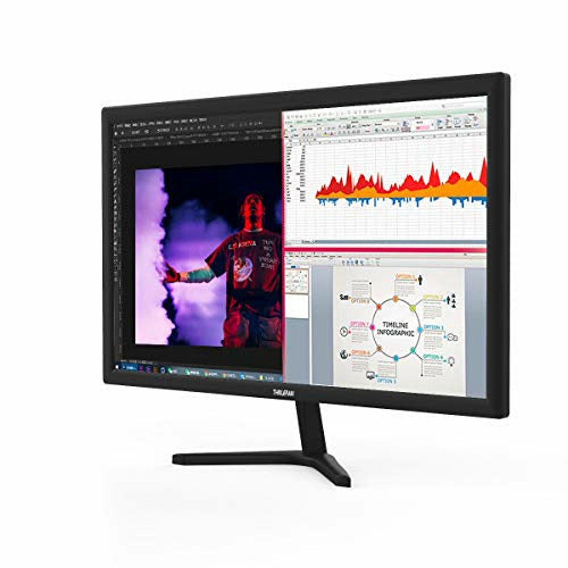 Thinlerain PC Monitor 19 Inch, 1440Ã—900 HD Monitor, 60 Hz Refresh
