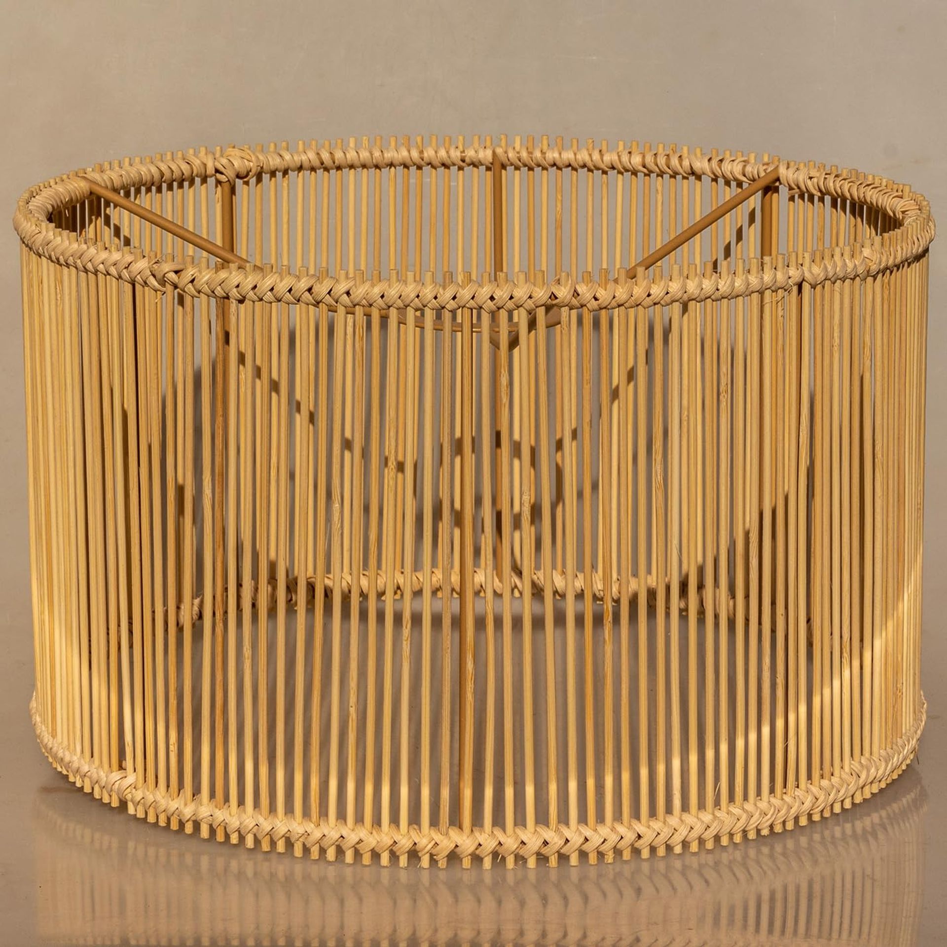 Bamboo Rattan Pendant Light Shade – Woven Boho Ceiling & Floor Lamp Cover for Modern & Traditional Décor