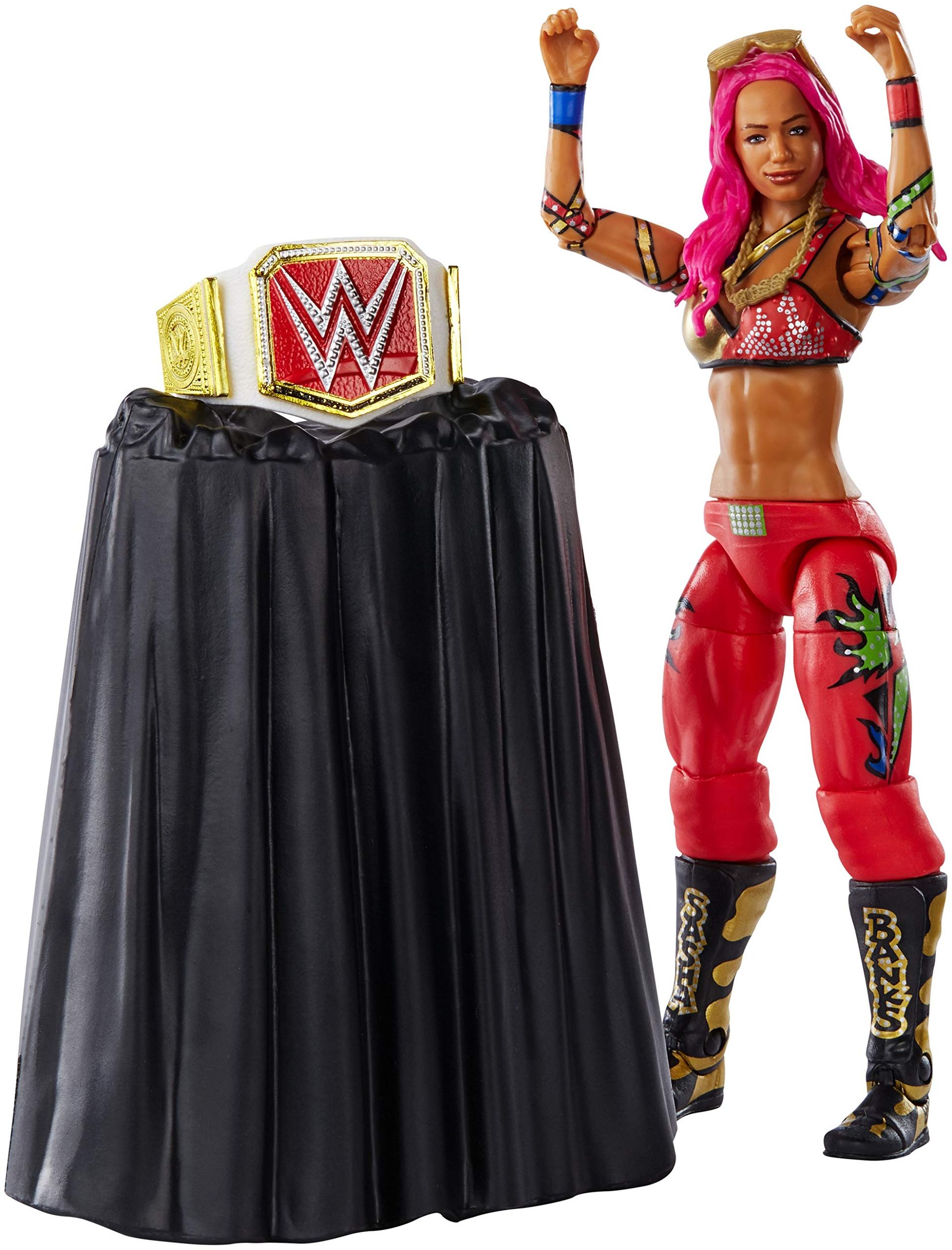 Mattel WWE Elite Collection WrestleMania Sasha Banks Action Figure Collectible Toy - Multicolour Medium
