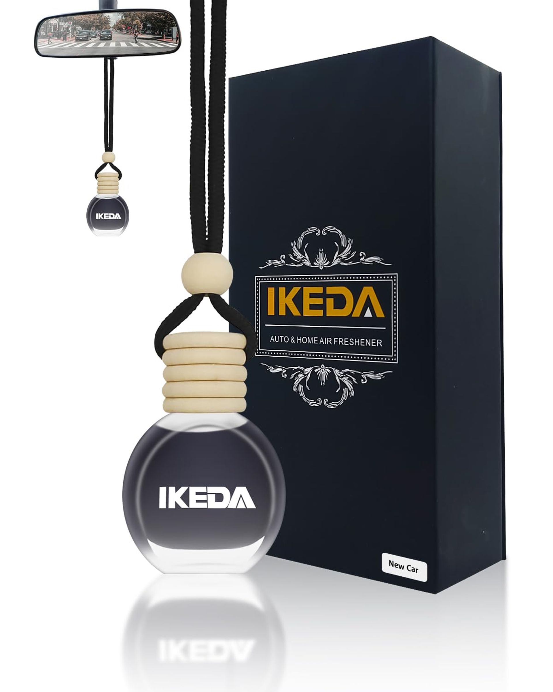 Premium Ikeda Car Air Fresheners - Long-Lasting Auto Perfume Diffuser with Real Oil