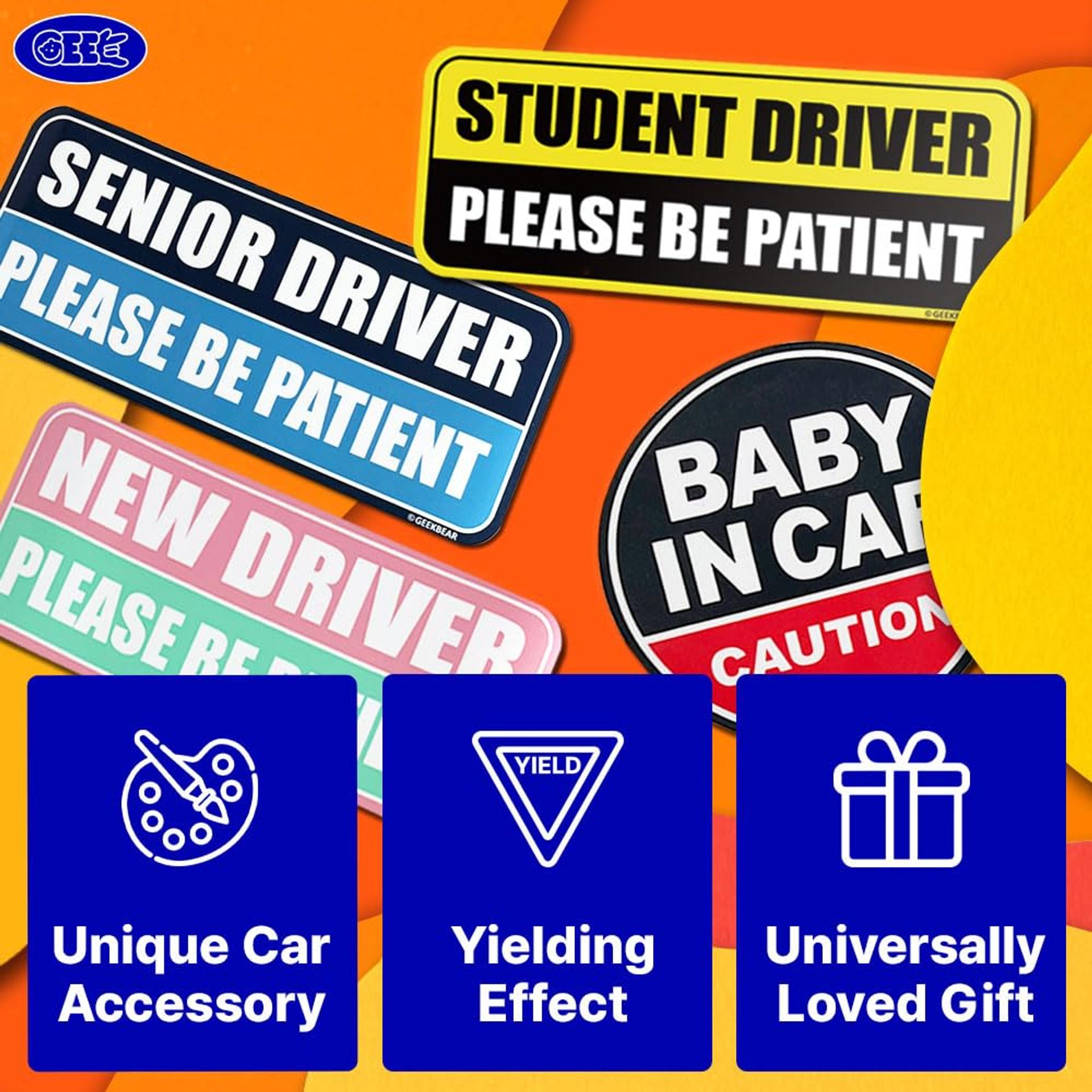 1PC Removable Vinyl Decal Please Be Patient Student Driver Car Vehicle Safety