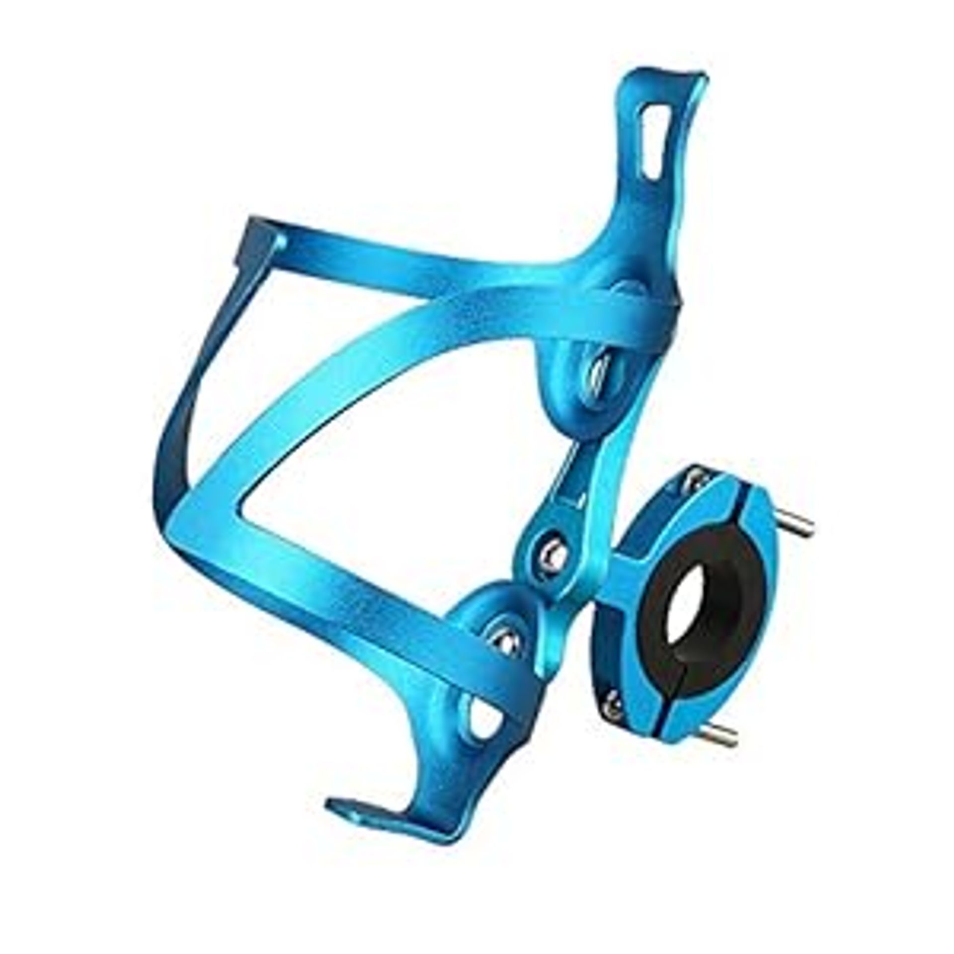 Bike Water Bottle Holder Lightweight Adjustable Aluminium Alloy Bracket for Road & Mountain Bikes - Blue