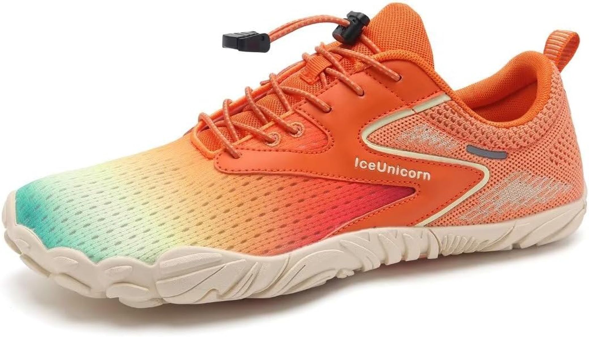 Men's and Women's Water Shoes Lightweight Barefoot Aqua Swim and Beach Footwear - NM2005 Orange UK 5