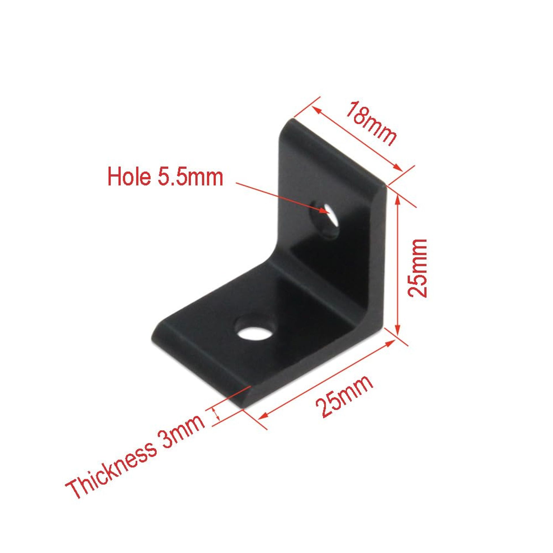 20pcs 2 Hole Inside Corner Brackets With M5 Screws & T Nuts For 2020 Alum