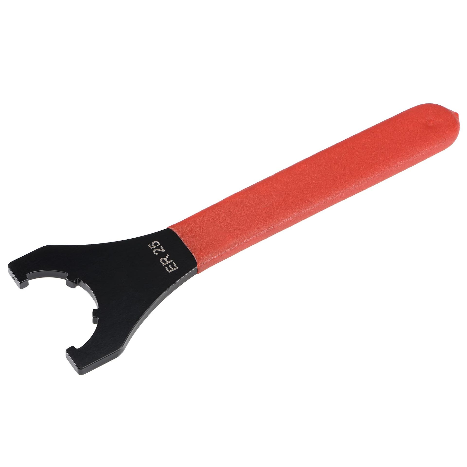 Collet Chuck Wrench Spanner for ER25UM Nut - CNC Milling & Lathe Tool with Red Non-Slip Handle