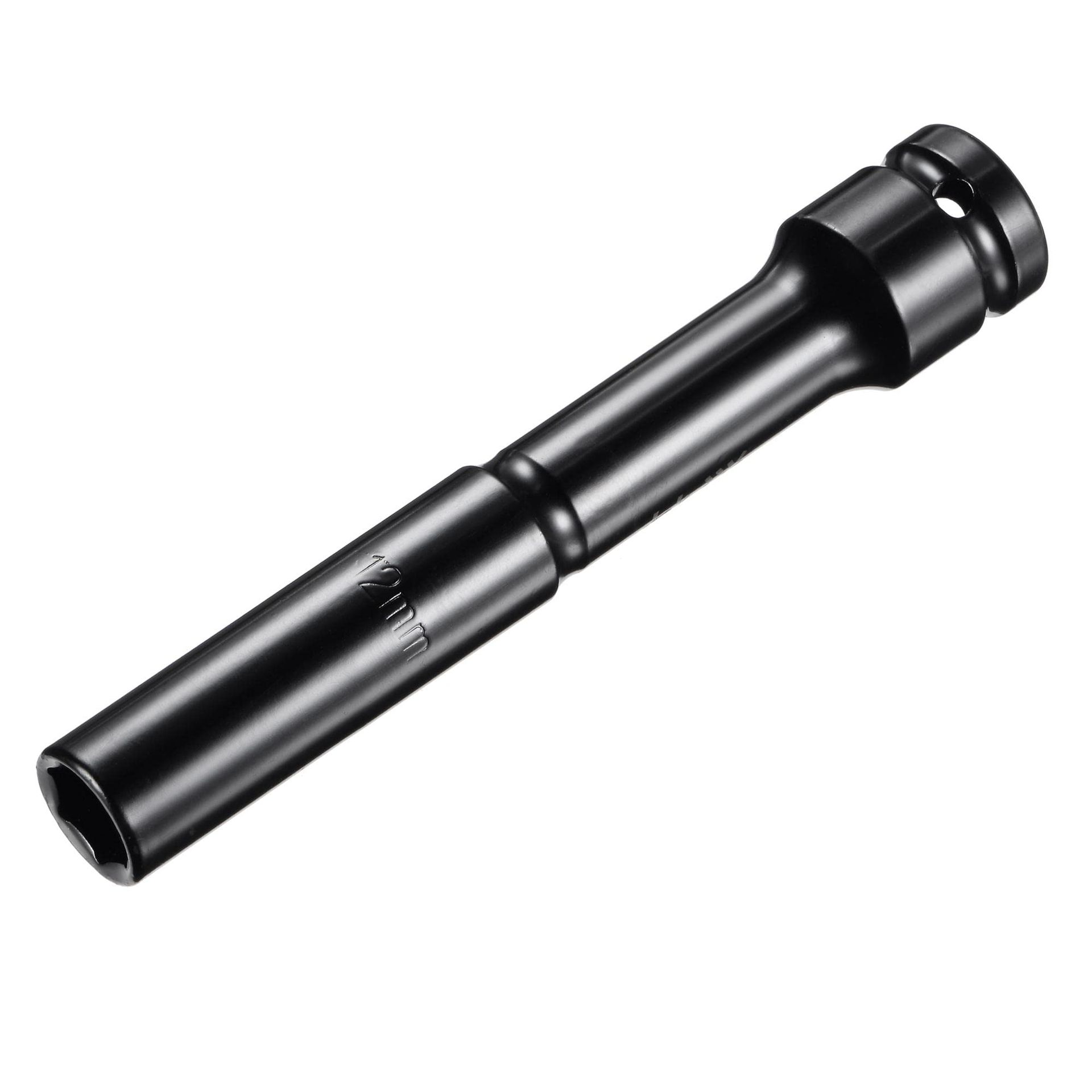 sourcing map 1/2" Drive by 12mm Thin Wall Impact 6 Point Socket, High Carbon Steel Metric Sizes (Only 6 Point Socket with Thin Wall Design)