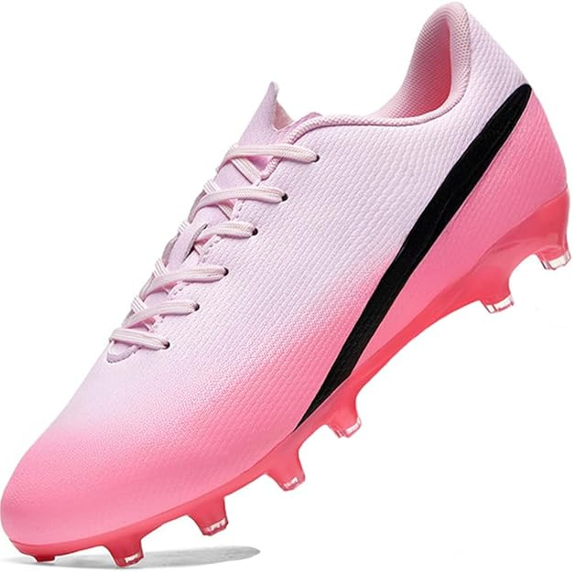 Breathable Unisex Football Boots for Teenagers - Sport & Training Shoes, White Pink, Size 36 EU