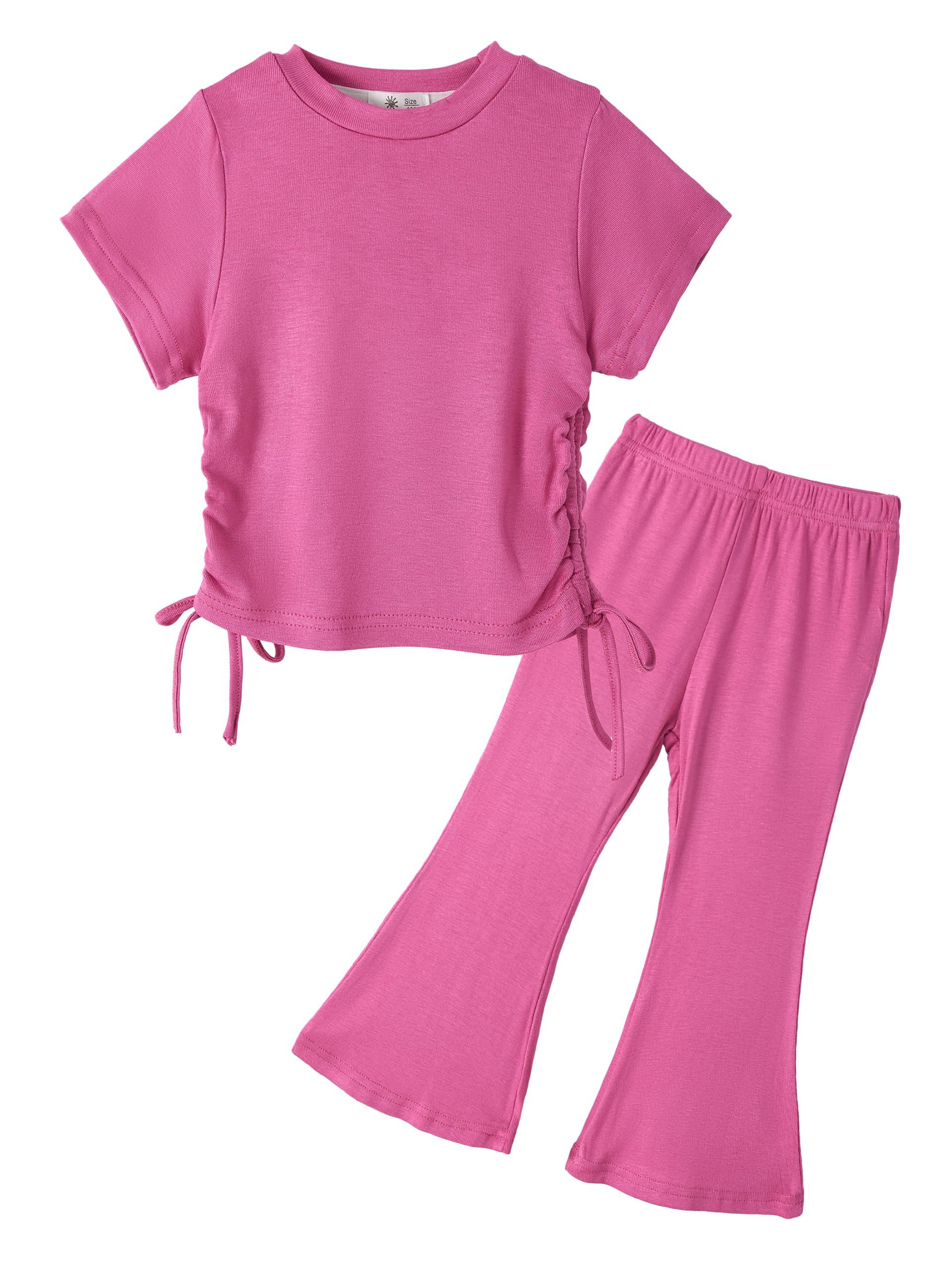 Baby Girl 2-Piece Summer Outfit Set with Short Sleeve Top & Pants – Soft Cotton Blend, Cute & Comfy Everyday Wear for Toddlers