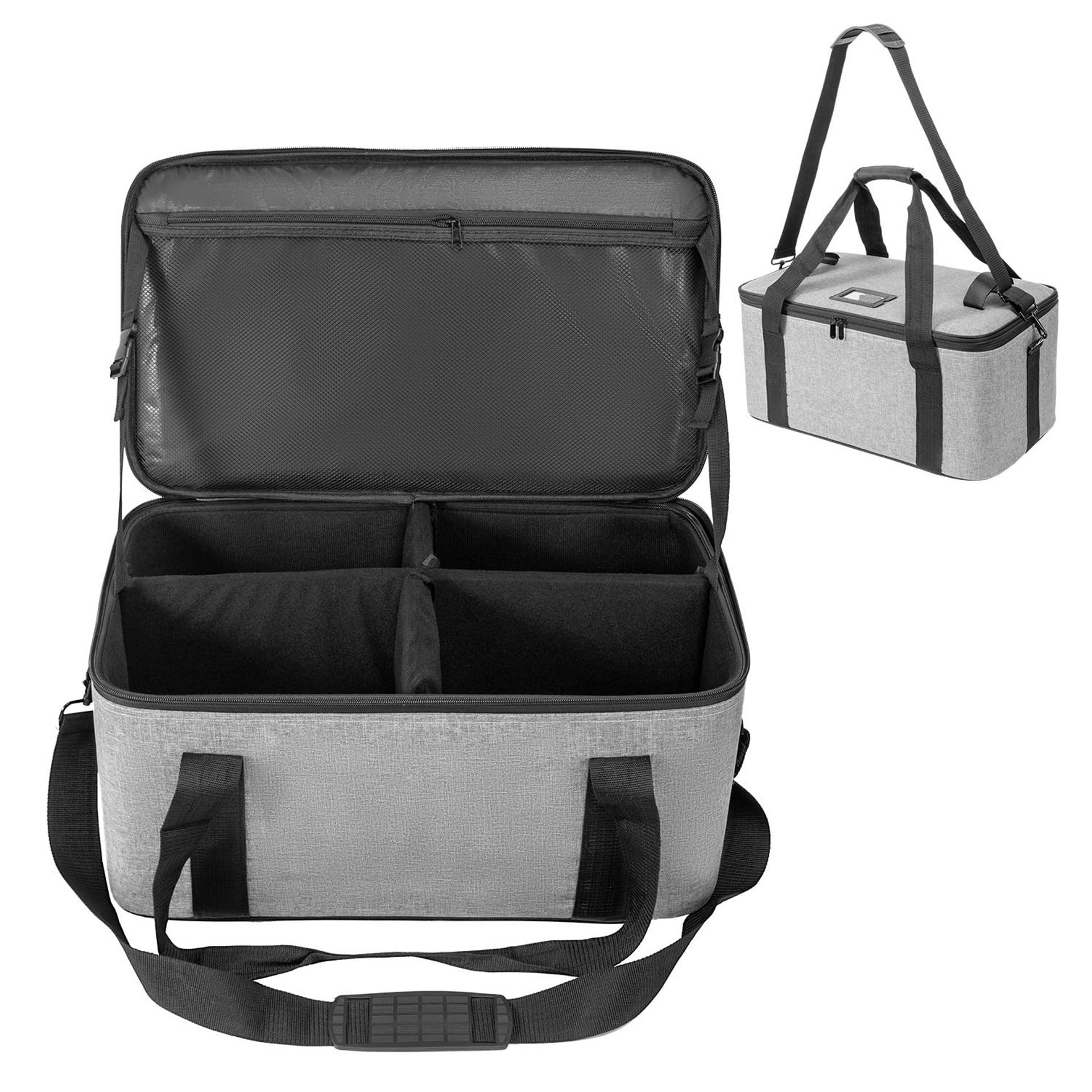 Light Carry Bag Camera Case with Shockproof Foam for DSLR, LED, Drone - Grey S40