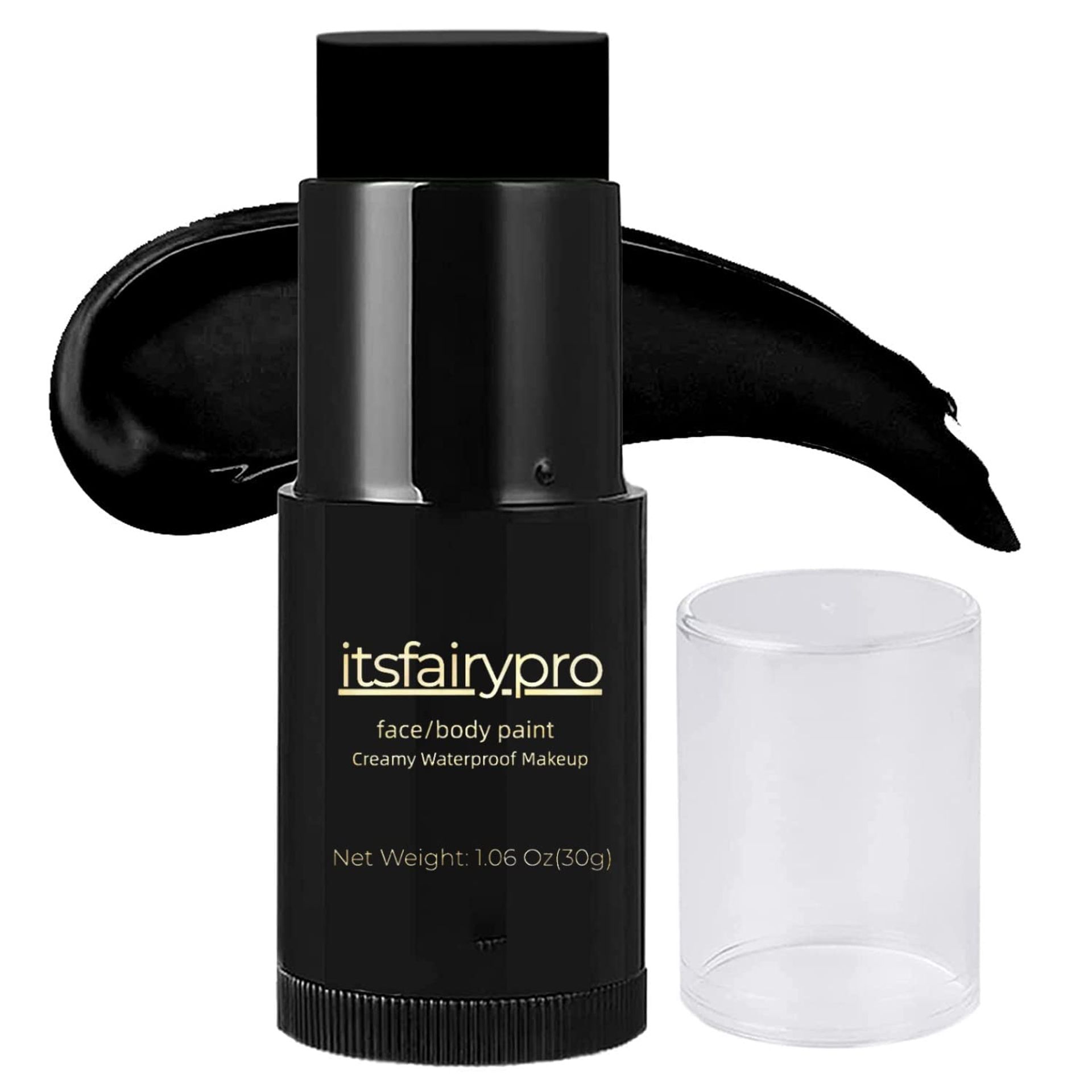 Waterproof Black Face Paint Stick 30g - High Pigment for Halloween & Special FX