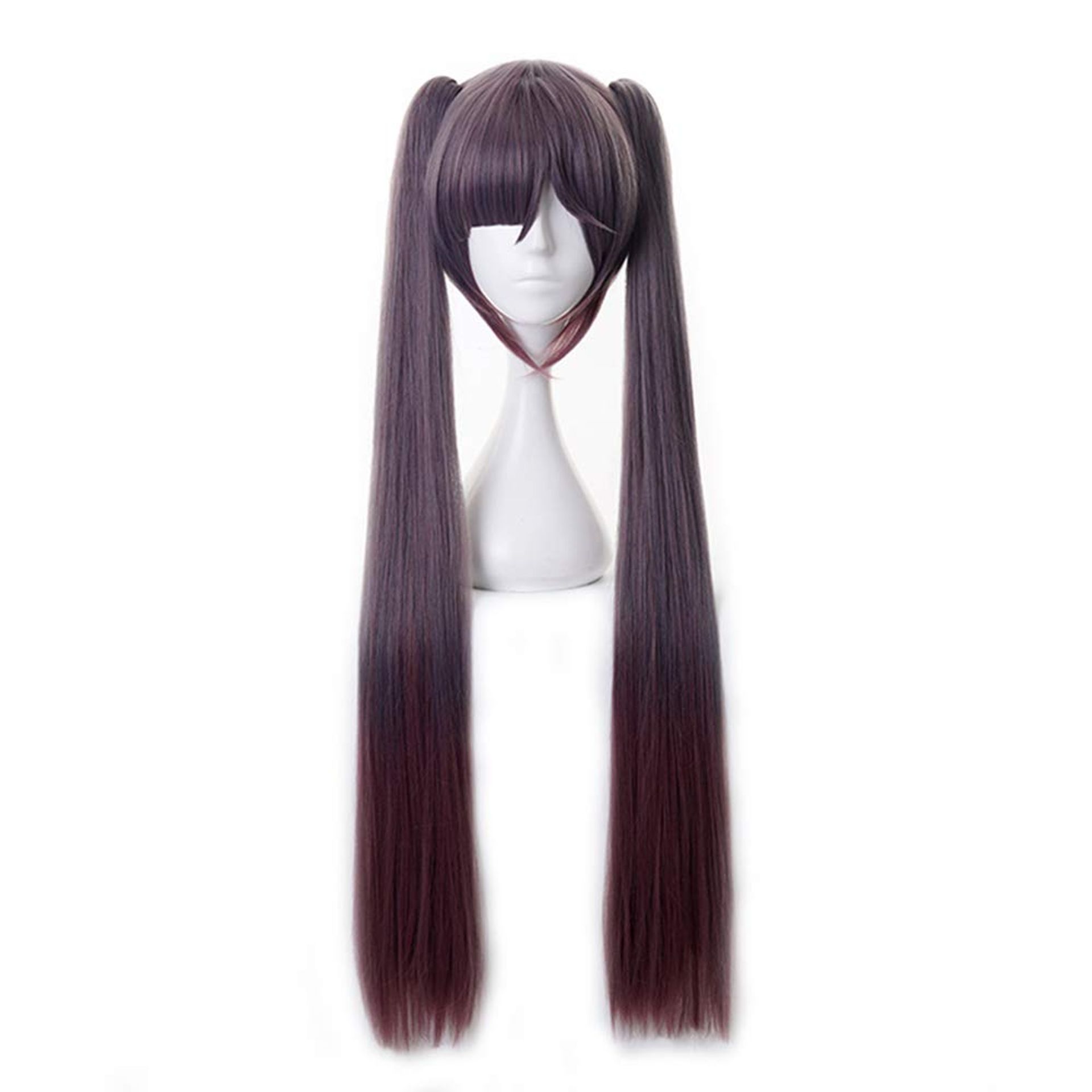 Mona Genshin Impact Cosplay Wig Heat Resistant Synthetic Fibre with Wig Cap - Purple Red Ombre Mona Wig