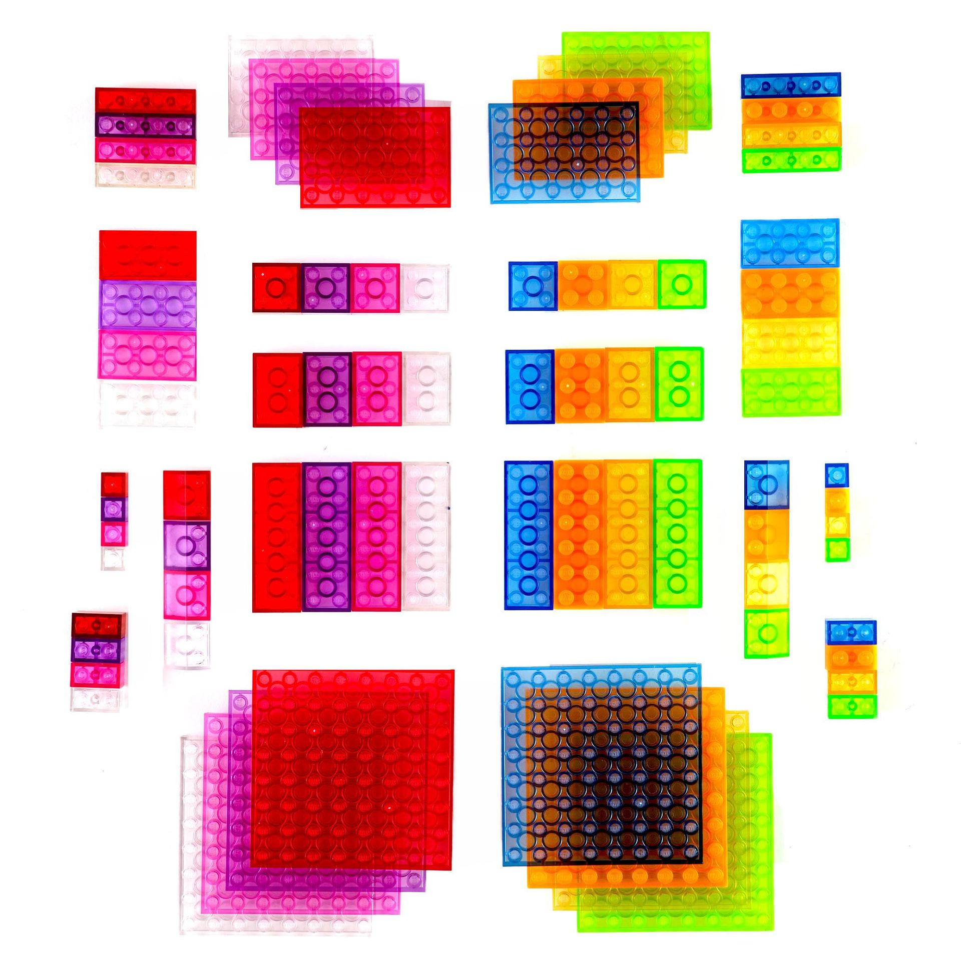 1008 Piece Building Brick Set Compatible with Major Brands - 8 Colours & 9 Shapes