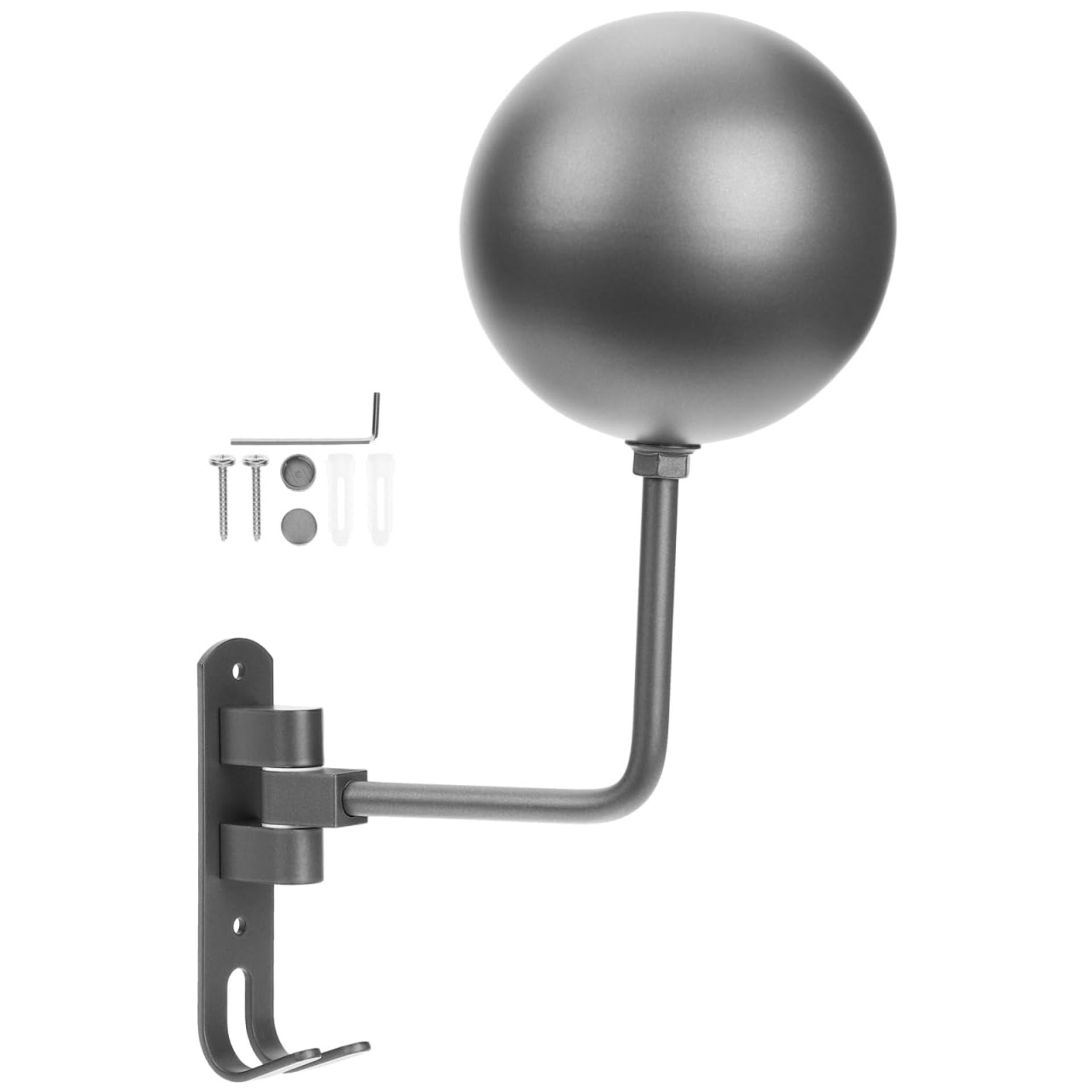 Rotatable Aluminium Helmet Stand with Hooks – Wall Mount Display for Helmets, Hats & Wigs