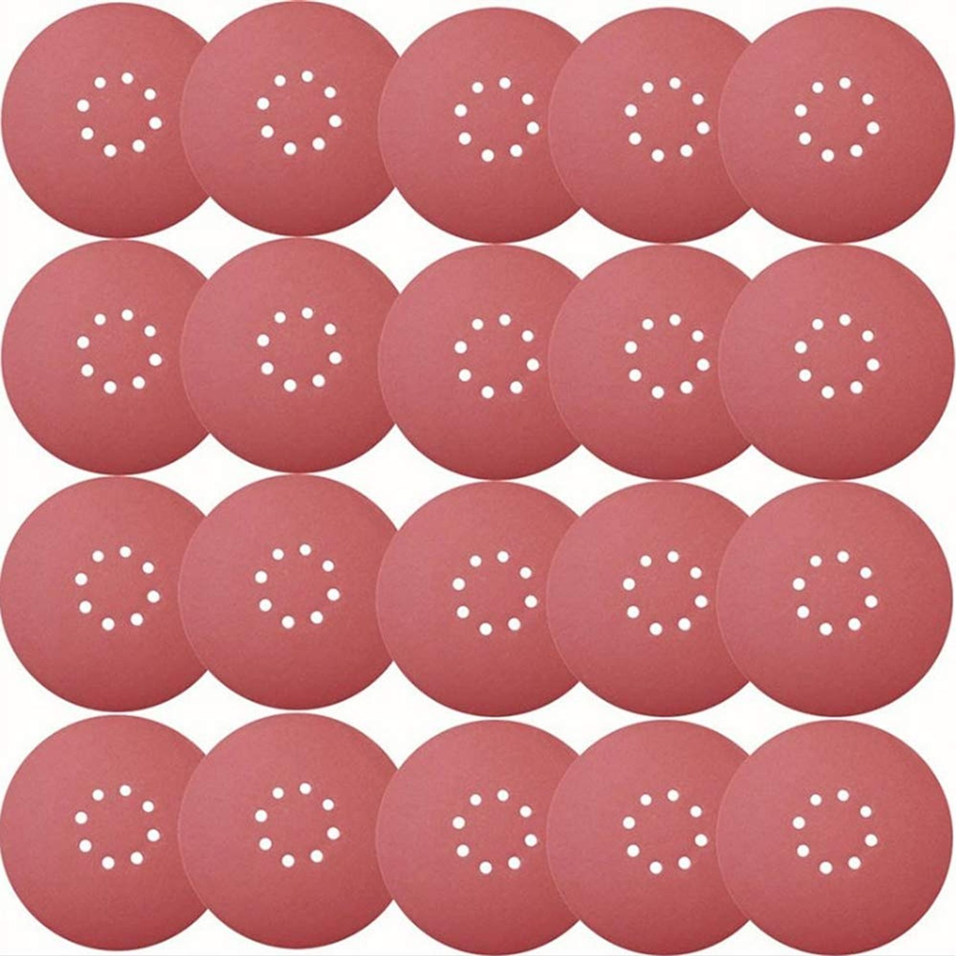 Sanding Discs 225mm 8 Hole Hook and Loop Assorted Grit 40-240 for Drywall Sander (30 Pack) - Red 225MM30PCS