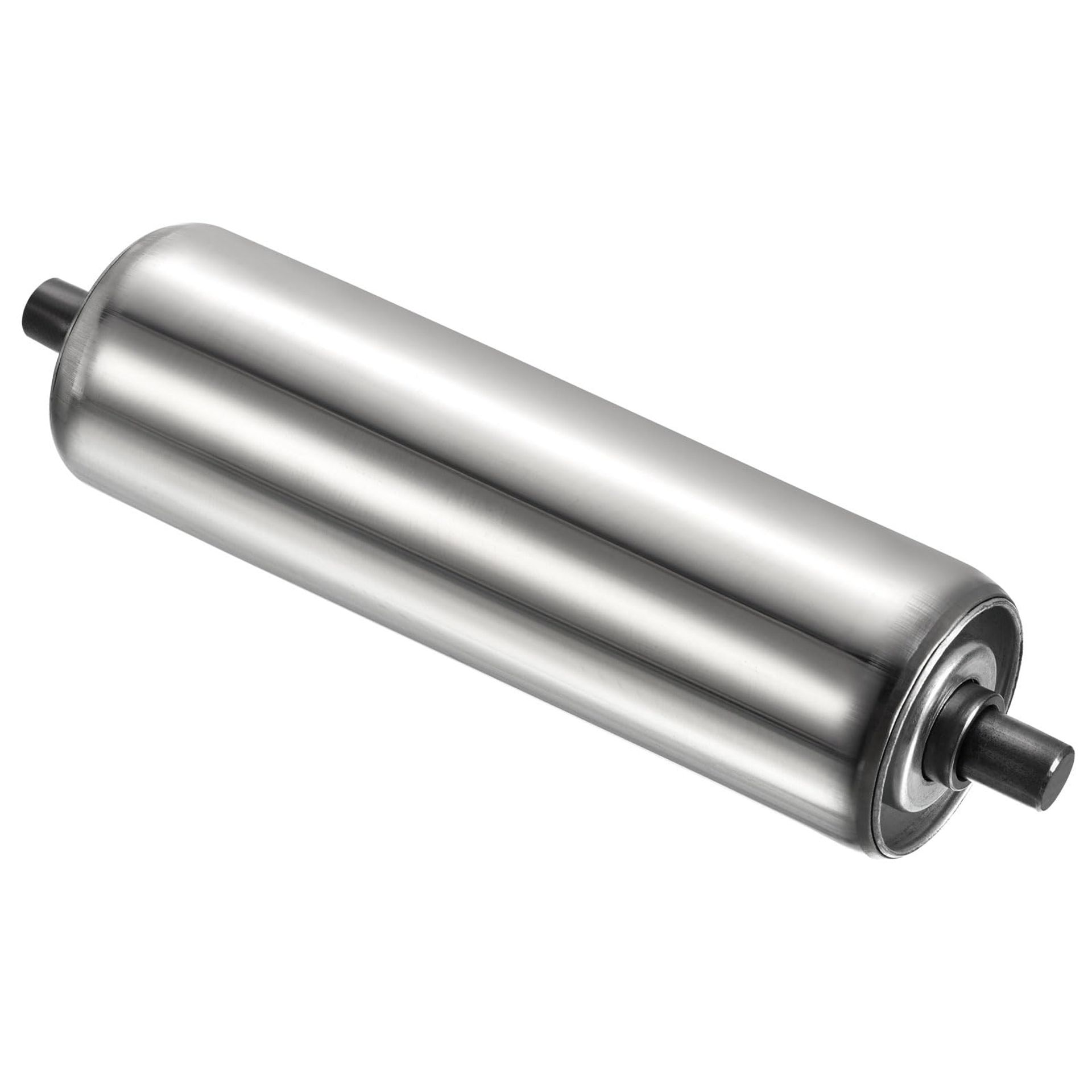 Conveyor Roller Stainless Steel with Galvanised Ends 10in Length Heavy-Duty Bearing Transport Part - Silver 5"x10"