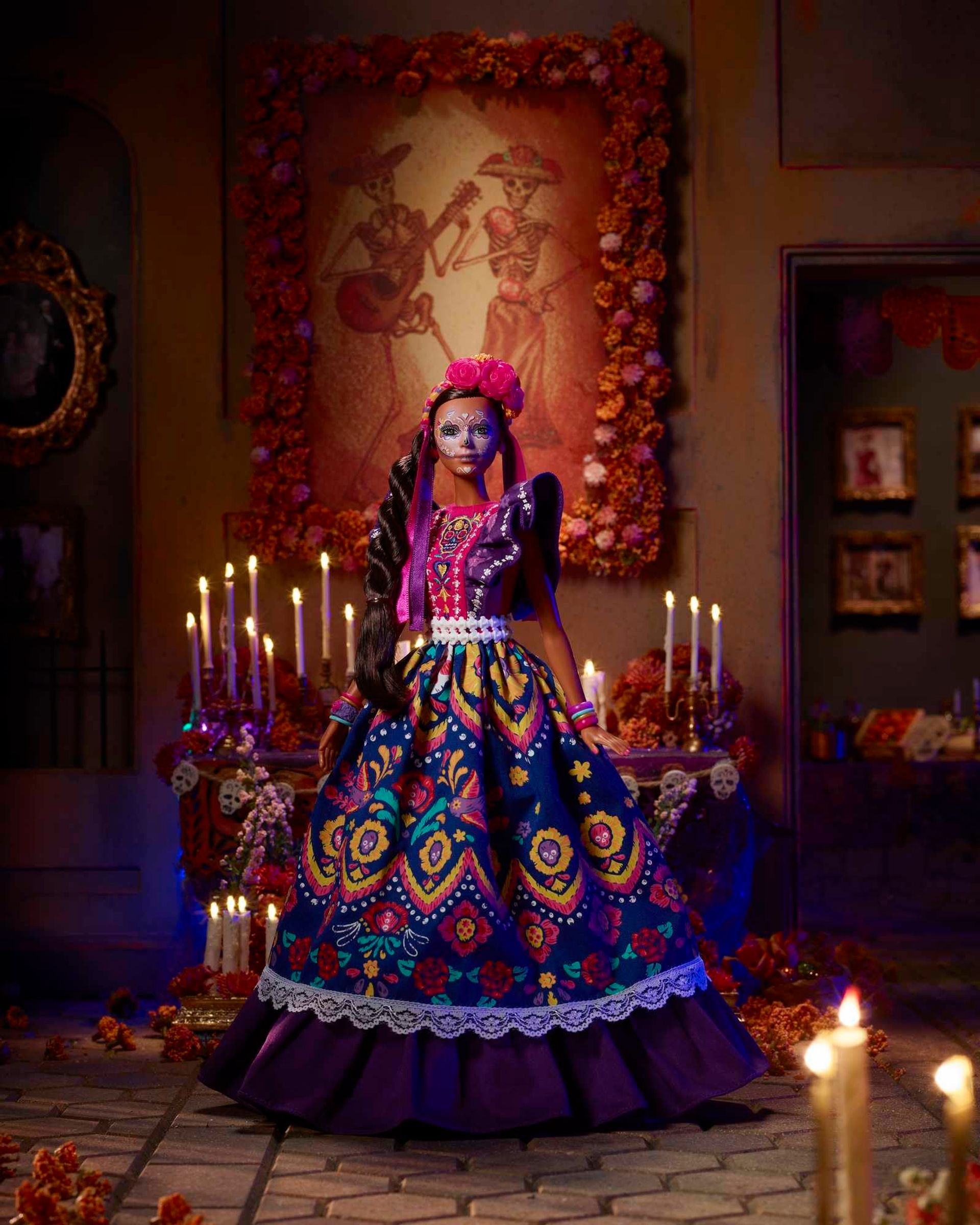 Mattel 2022 Barbie Doll Dia De Los Muertos Day Of The Dead Collectible FemaleNew