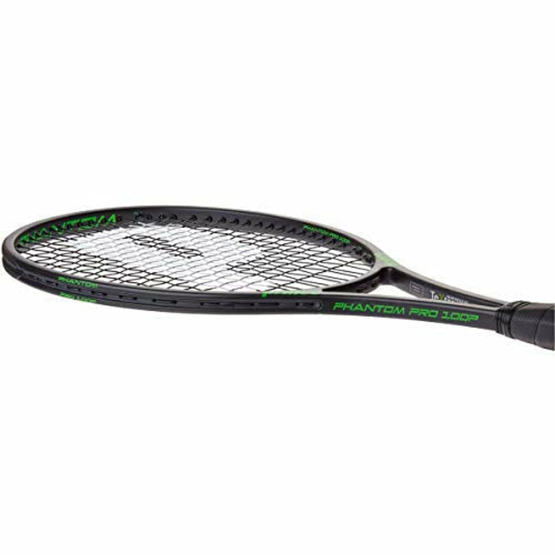 Prince Phantom Pro 100P Adult Tennis Racket, Black/Green, Grip 3