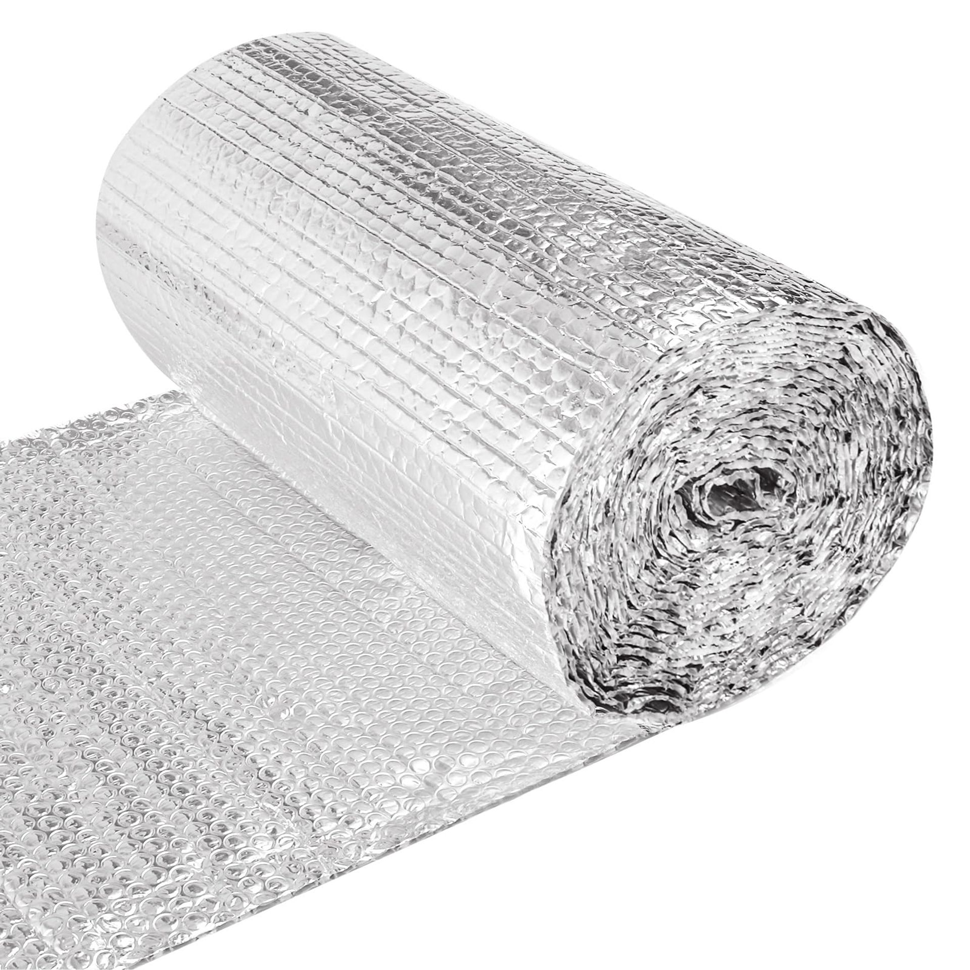 Reflective Foil Insulation Roll 40cm x 10m Bubble Radiator Roof Wall Floor Insulation - Silver 3mm