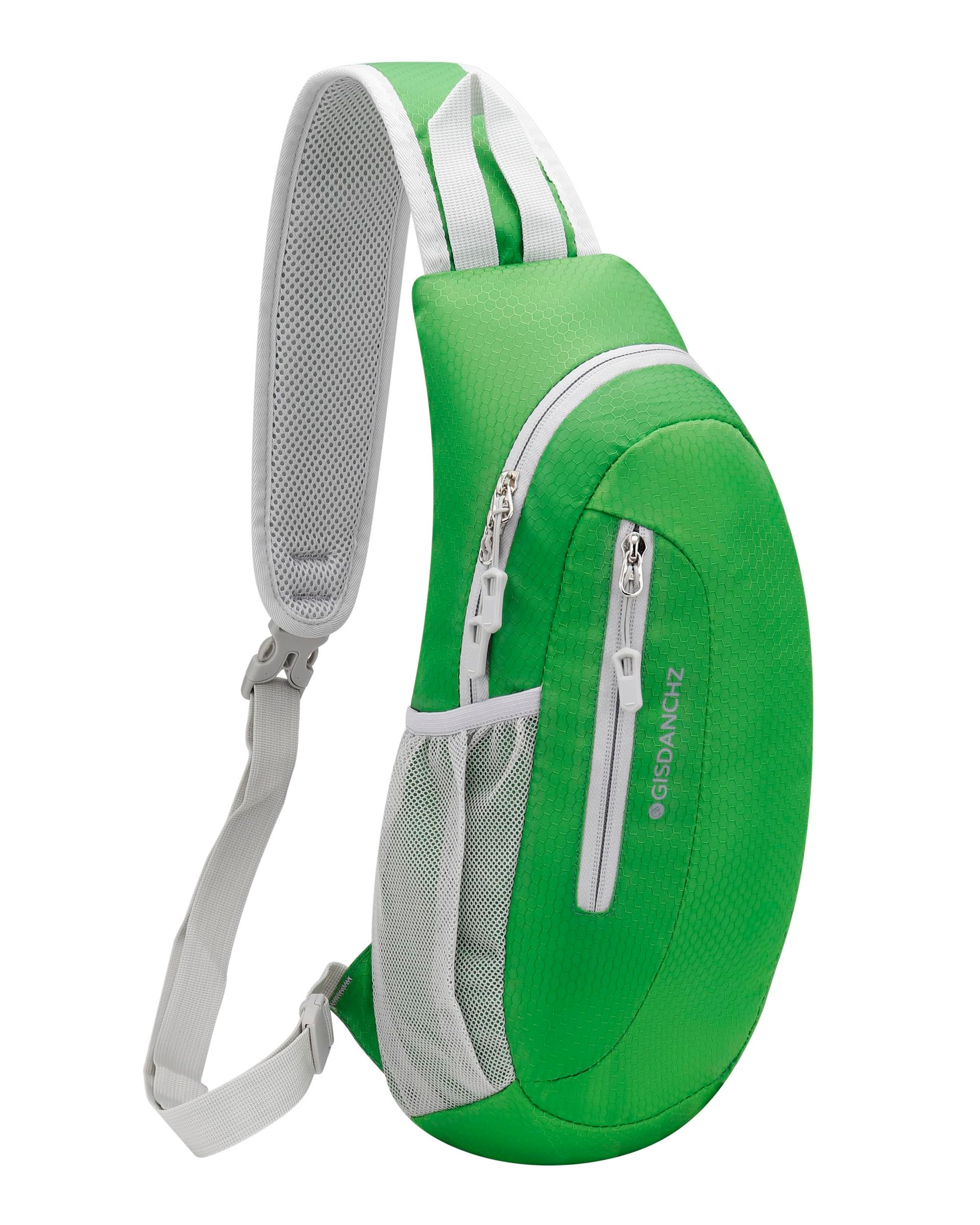 Gisdanchz Sling Bags for Men Women Sling Backpack Small Rucksack Crossbody Shoulder Chest Bag Lightweight Waterproof Travel Hiking Dayapck One Strap Backpack Sling Bag for Women Men, Green