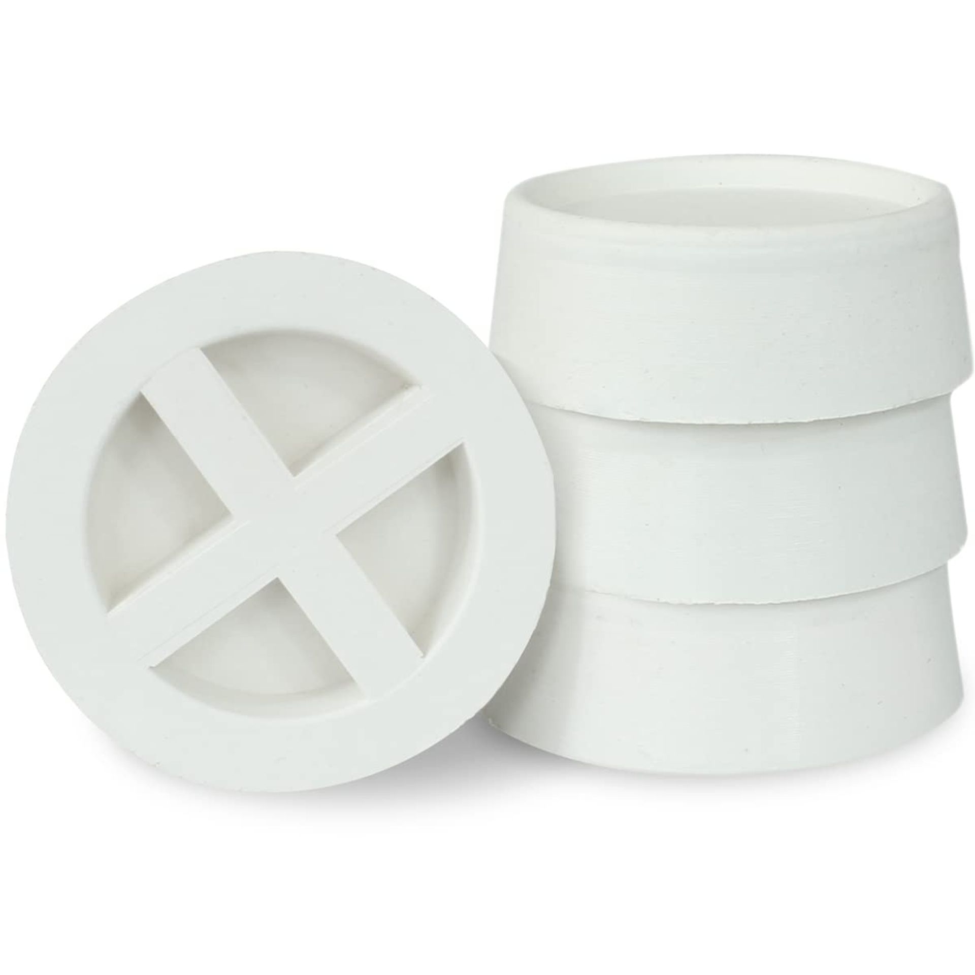 Anti Vibration Rubber Feet Pads for Washing Machine & Appliances - Non Slip Noise Reduction Floor Protectors (Pack of 4, White)