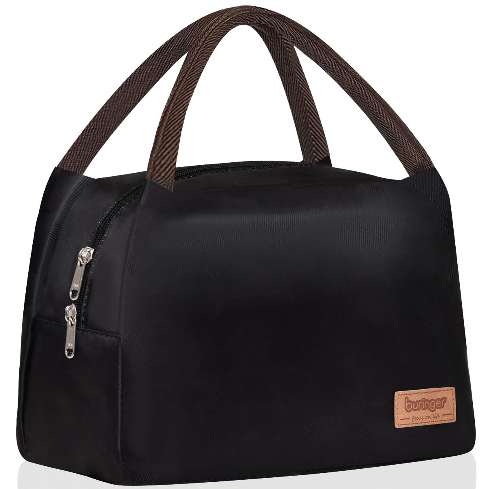 Waterproof Black HOMESPON Lunch Bag - Foldable Picnic Handbag for Women & Students