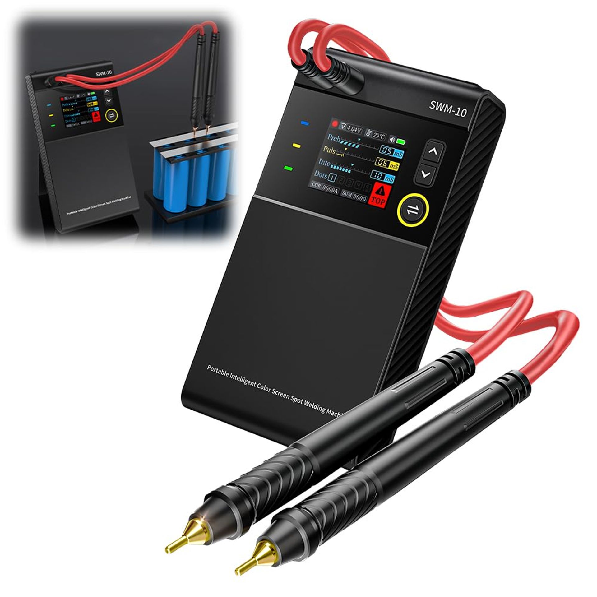 Portable 18650 Battery Spot Welder Kit with 5000mAh Power Bank & LCD Display