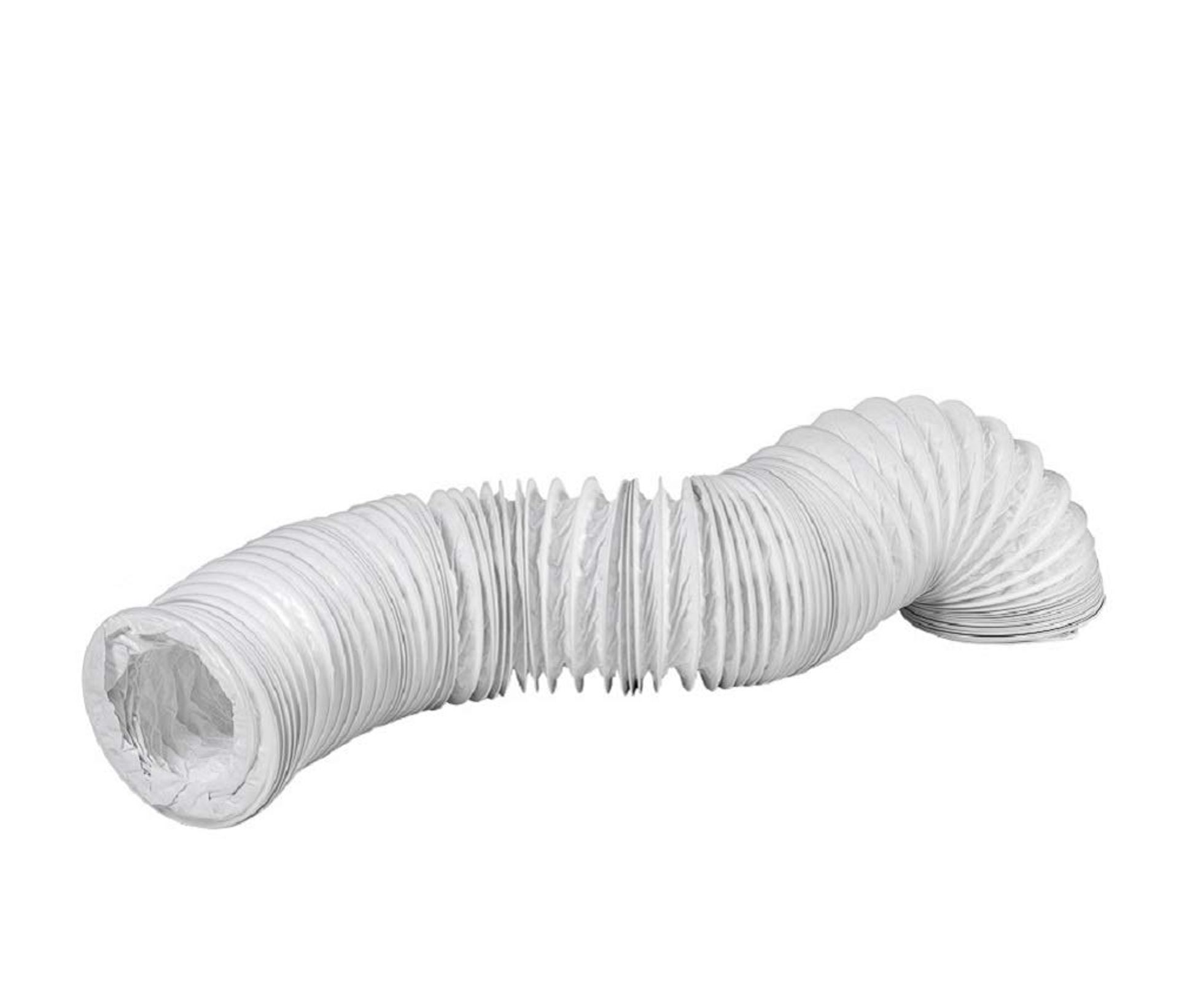 125mm x 3m White PVC Flexi Hose - Universal for Tumble Dryer, Cooker Hood, Extractor Fan, Air Conditioner