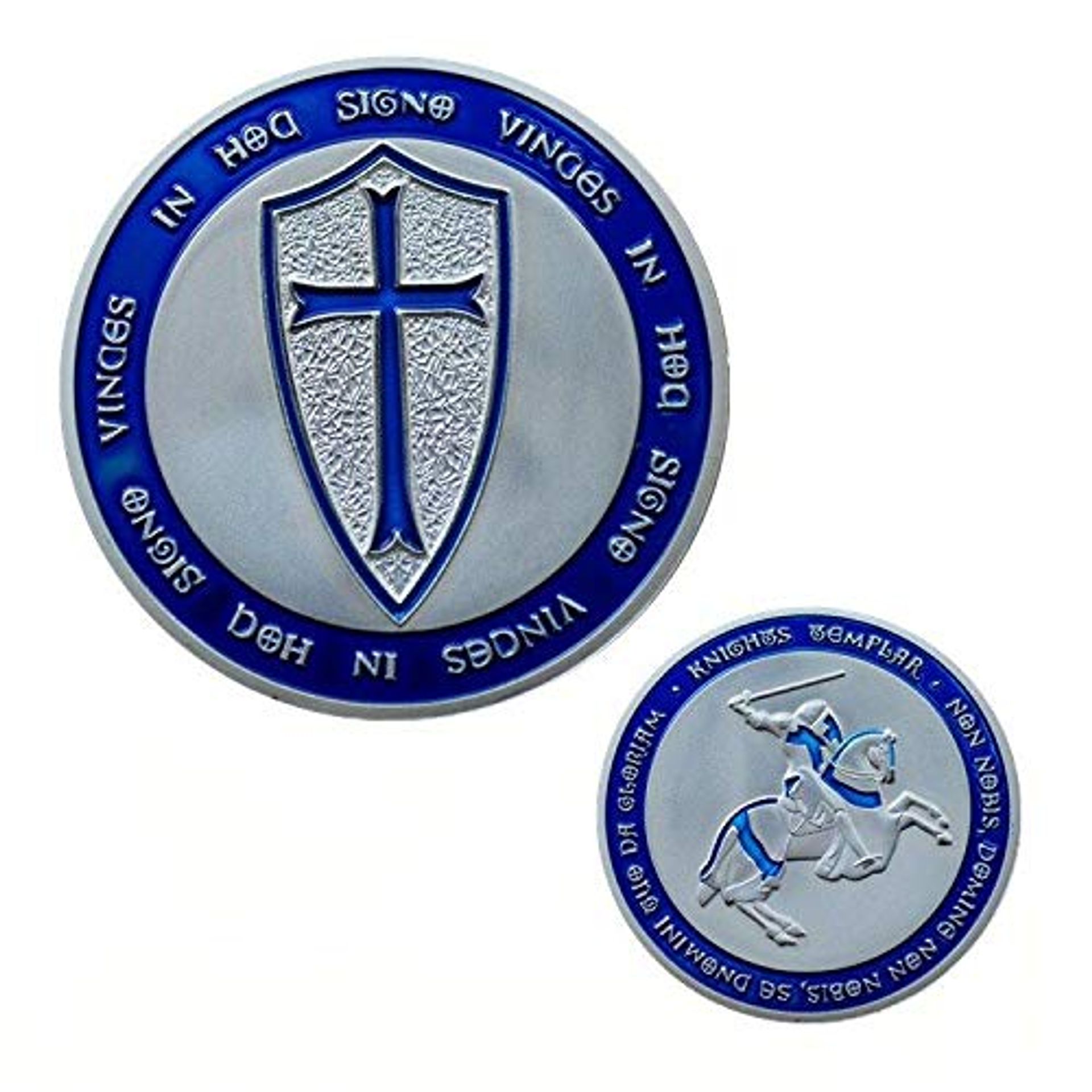 Templar Cavalry Religious Coin Collectible - Knight & Commemorative Honour Gift, 40mm
