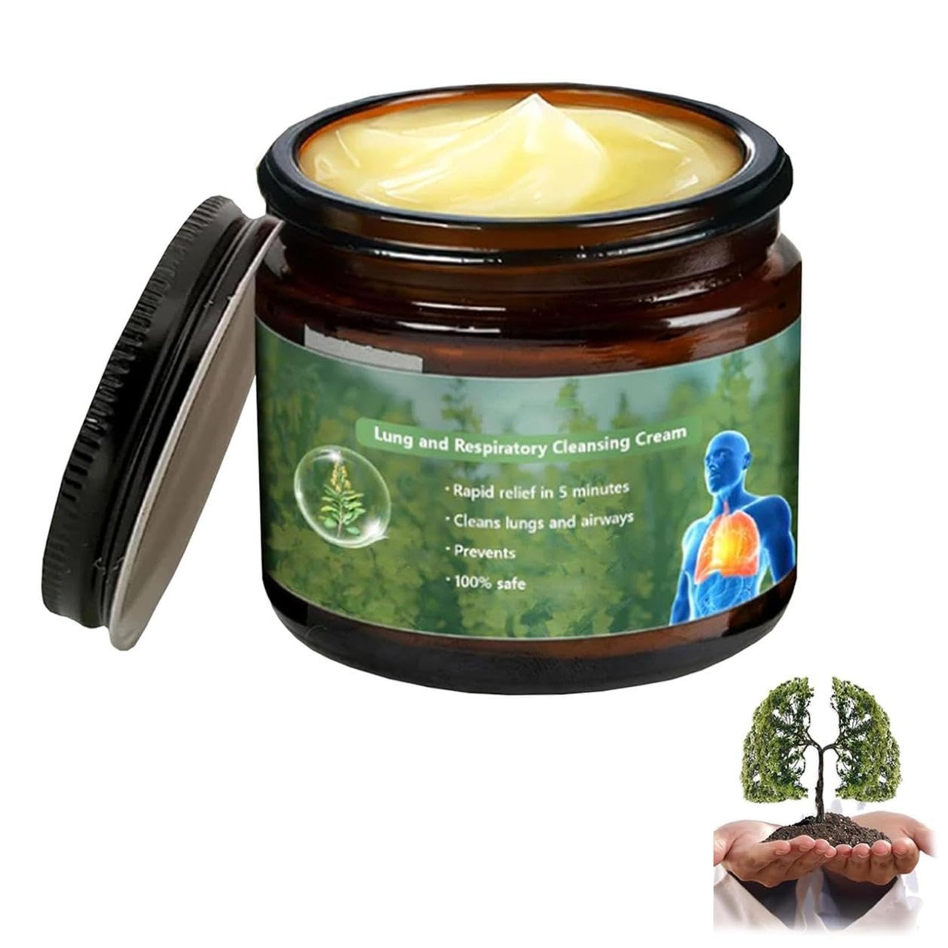 Natural Mullein Lung Repair Cream 60G - Soothe, Repair & Breathe Easy with Mild Herbal Formula