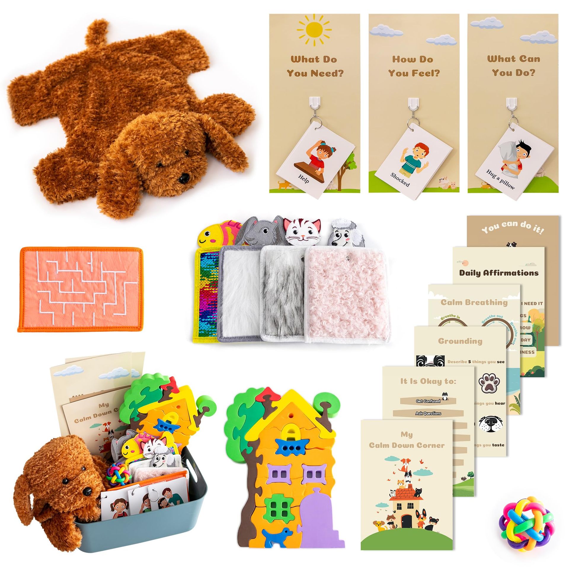 Calm Down Corner Kit For Classrooms & Homes | Sensory & Therapy Toys For