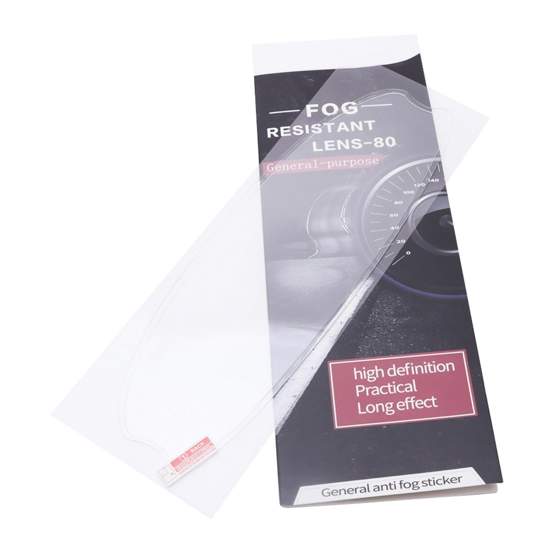 Universal Motorcycle Helmet Visor Anti-Fog Film, Long-Lasting Clear Vision, Easy Installation