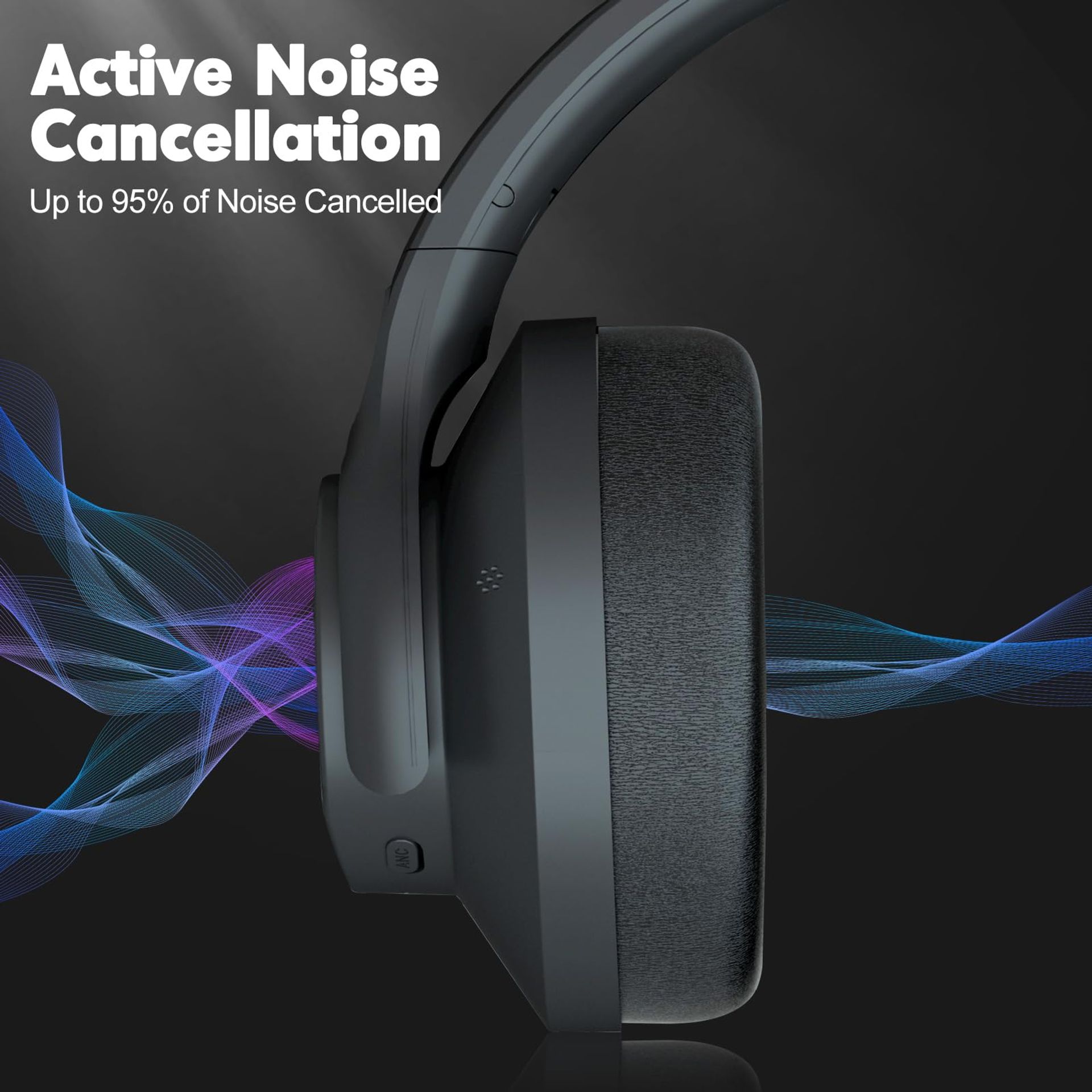 Wireless Bluetooth Headphones 60H Playtime, Low Latency, Noise