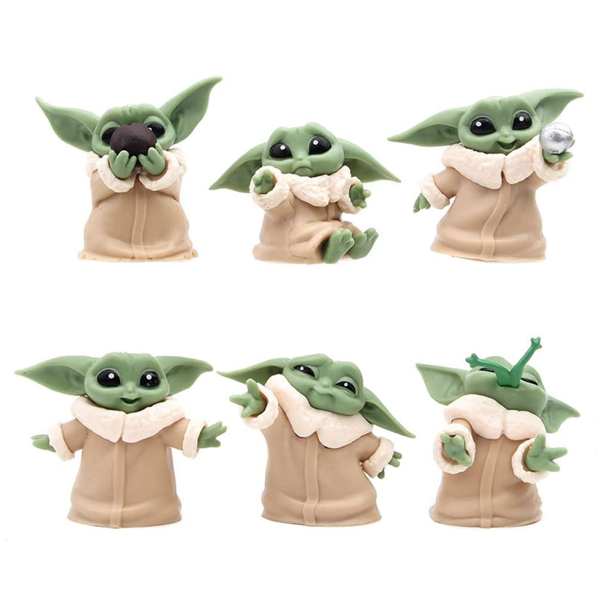 ZKTSRY Baby Yoda Gifts 6-Pack, Baby Yoda Toy Mini Figures Theme Party Desktop Decorations, Suitable for Movie Fans of All Ages (6)