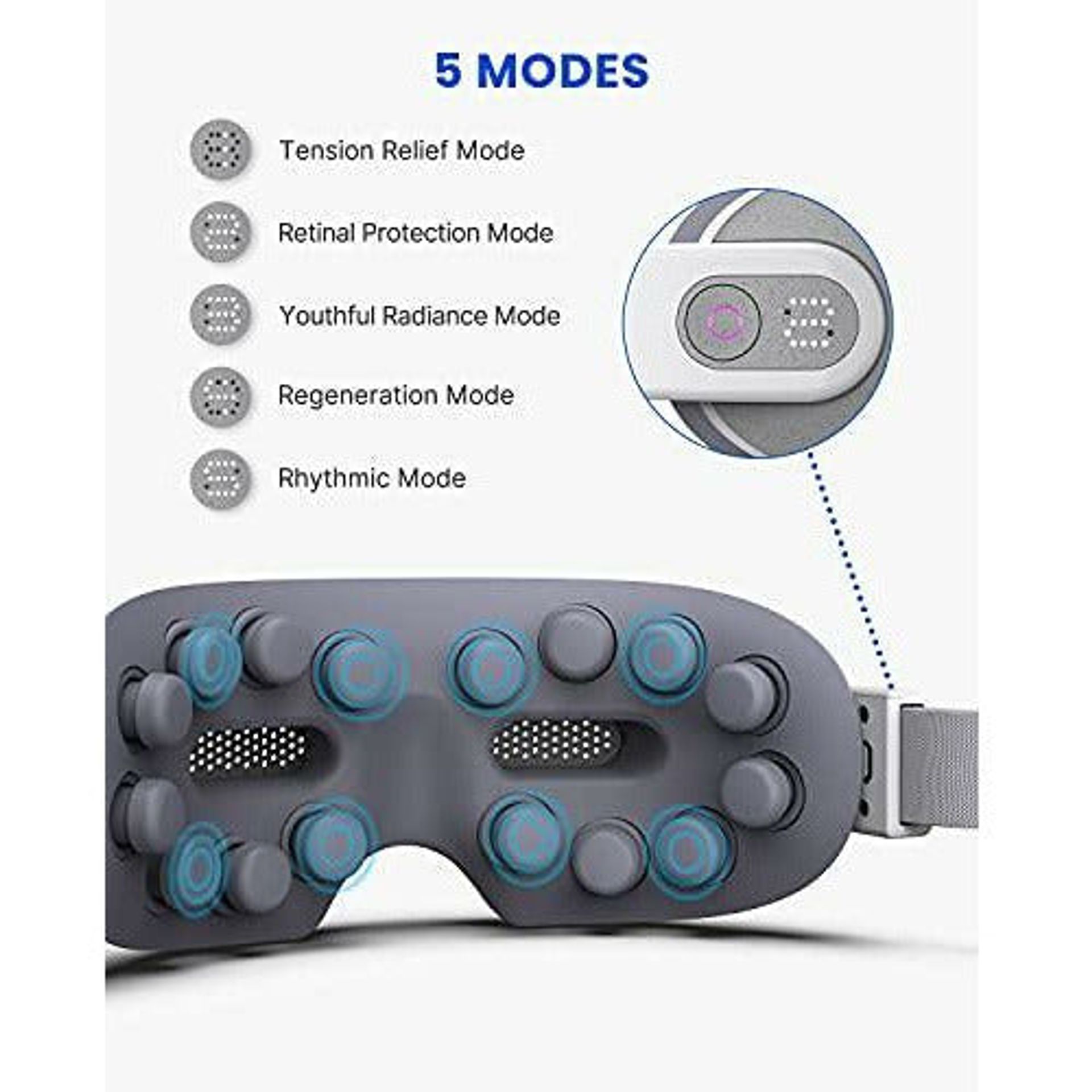 RENPHO New Rhythm Eye Massager Electric Vibration Eye Massage Mask With B