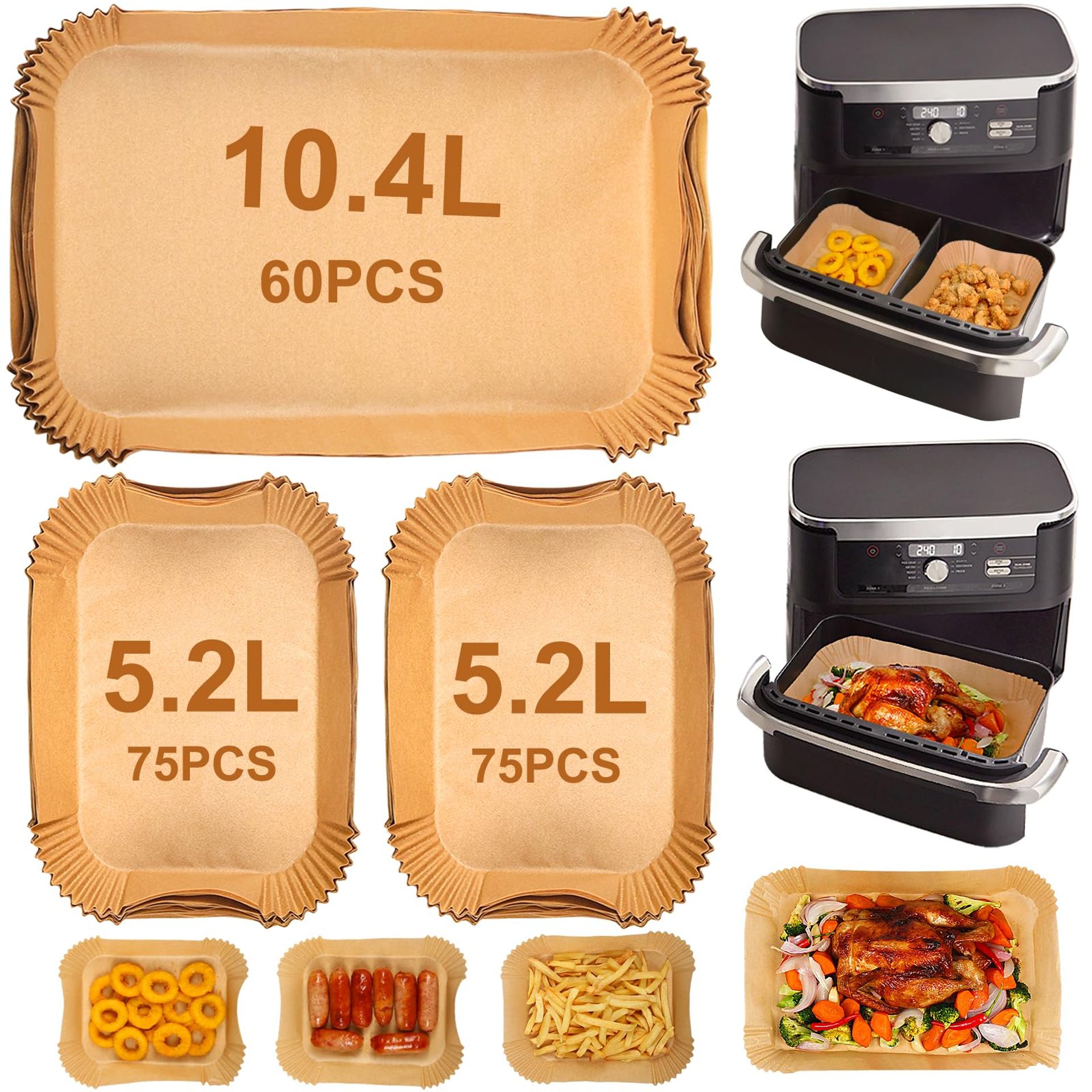 210pcs Air Fryer Liners for Ninja Foodi & Instant Versazone - Disposable, Non-Stick Parchment Paper